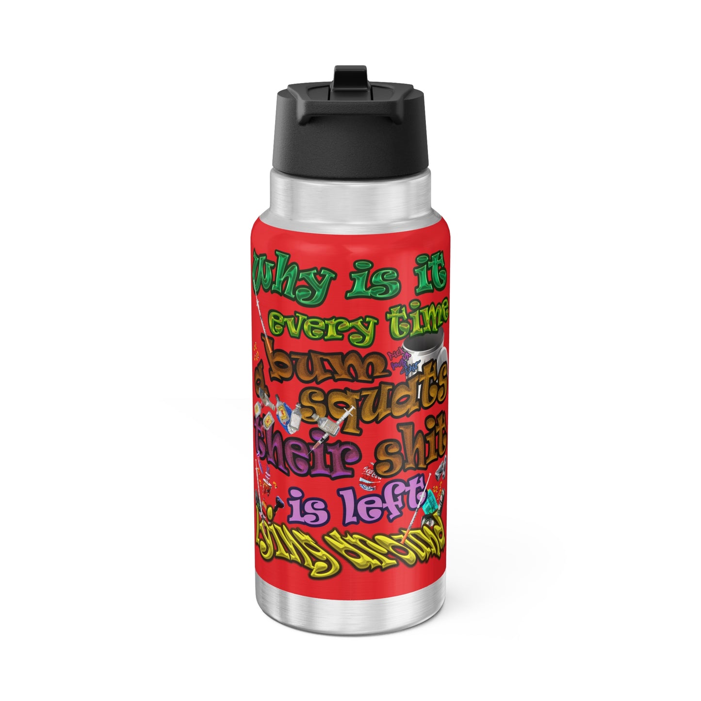the bum's shit - Gator Tumbler, 32oz (red)