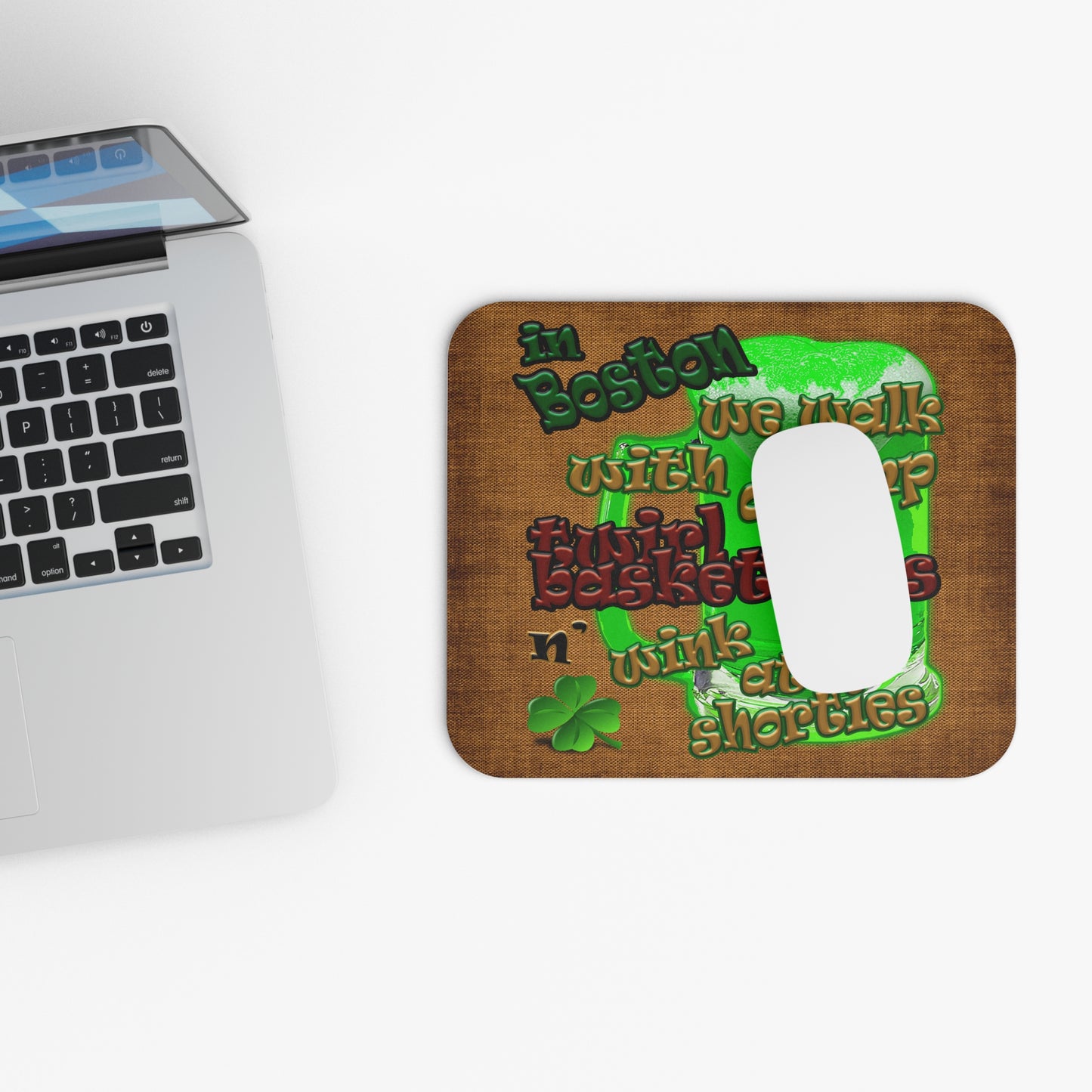 celtics logo - Mouse Pad (Rectangle) (brown papyrus)