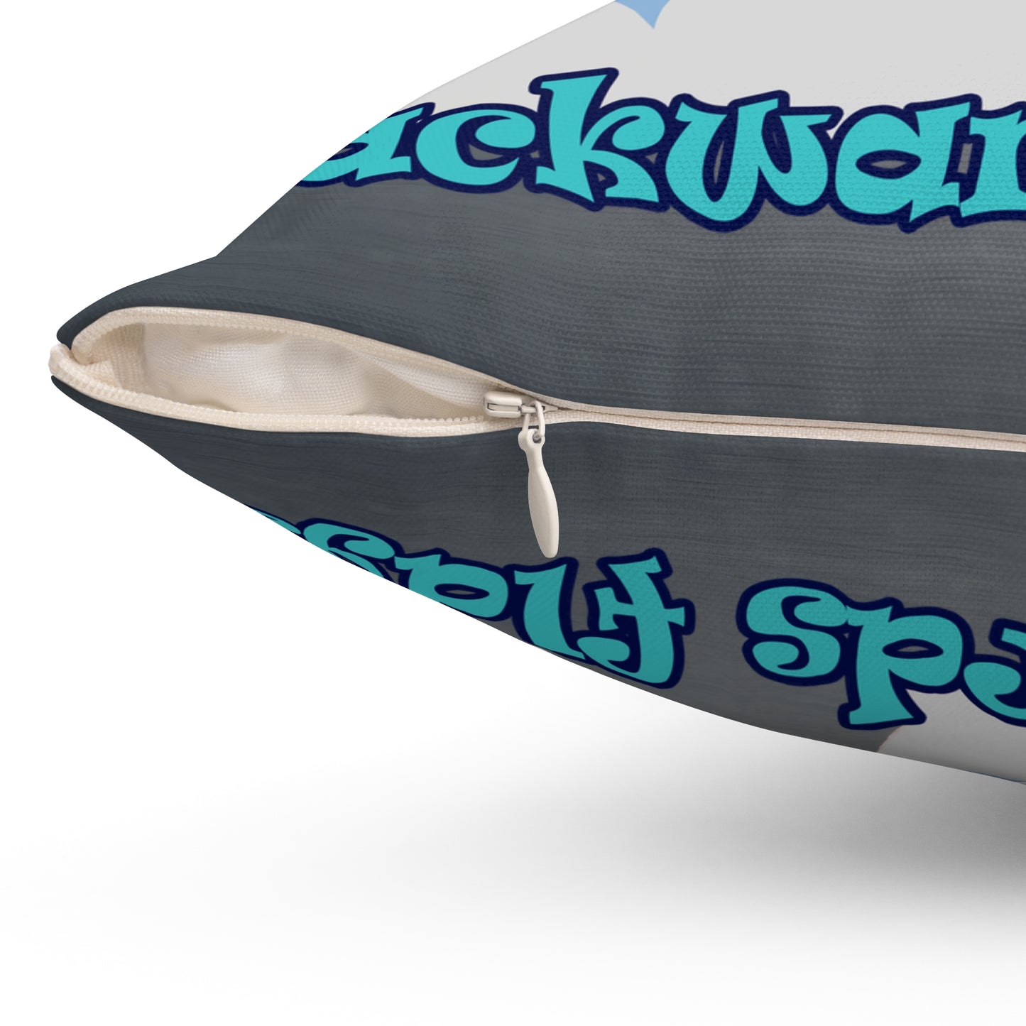 shoot for the stars - Spun Polyester Square Pillow - (grey-light grey)