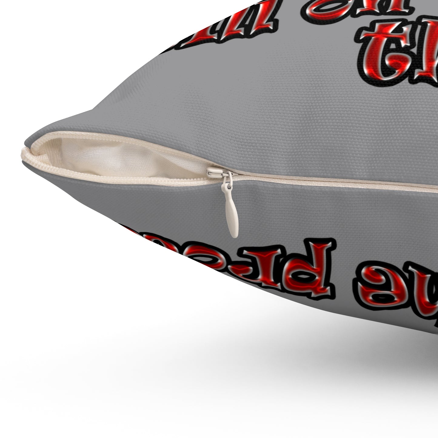 schrodinger's cat - Spun Polyester Square Pillow - (grey)