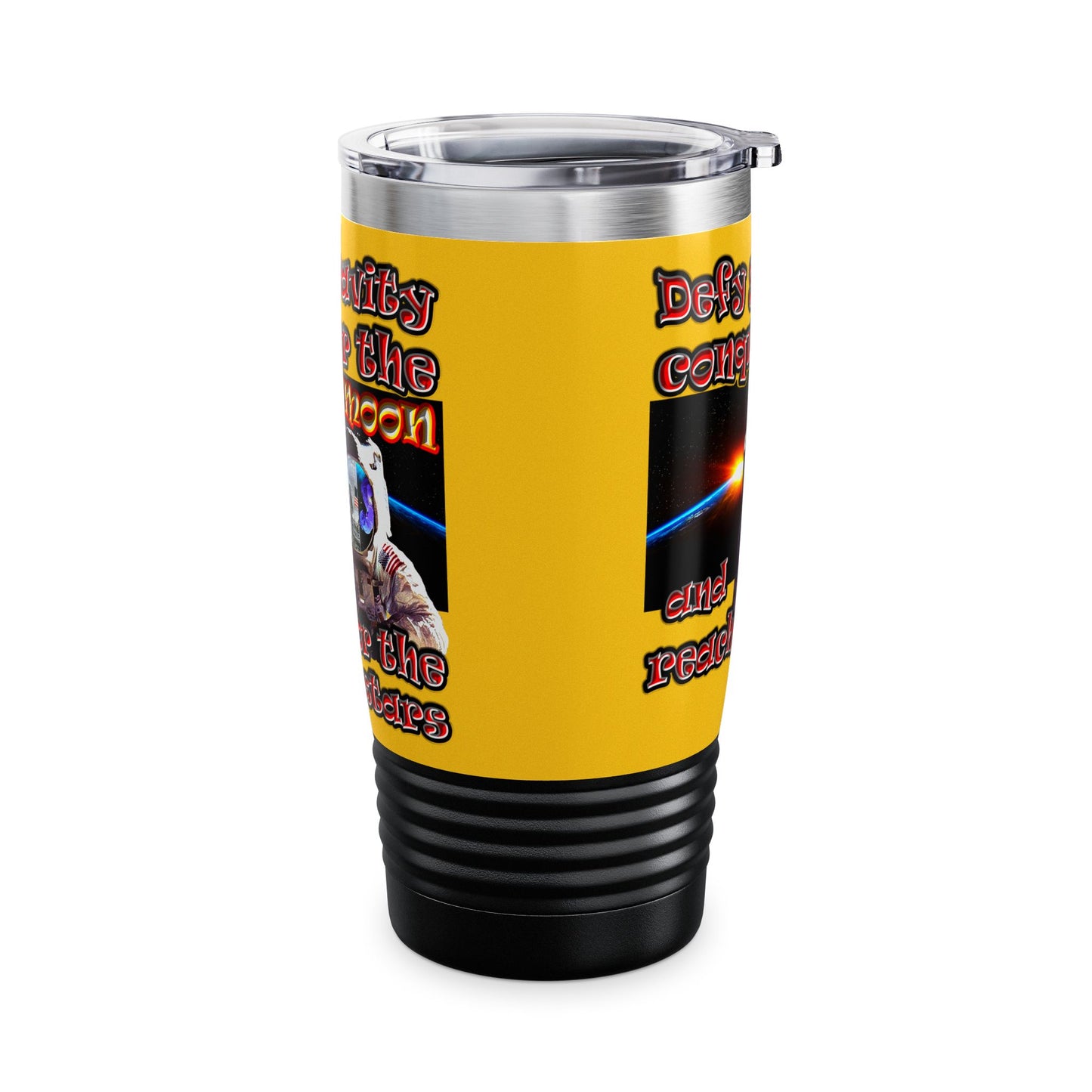 defy conquer reach - Ringneck Tumbler, 20oz (yellow)