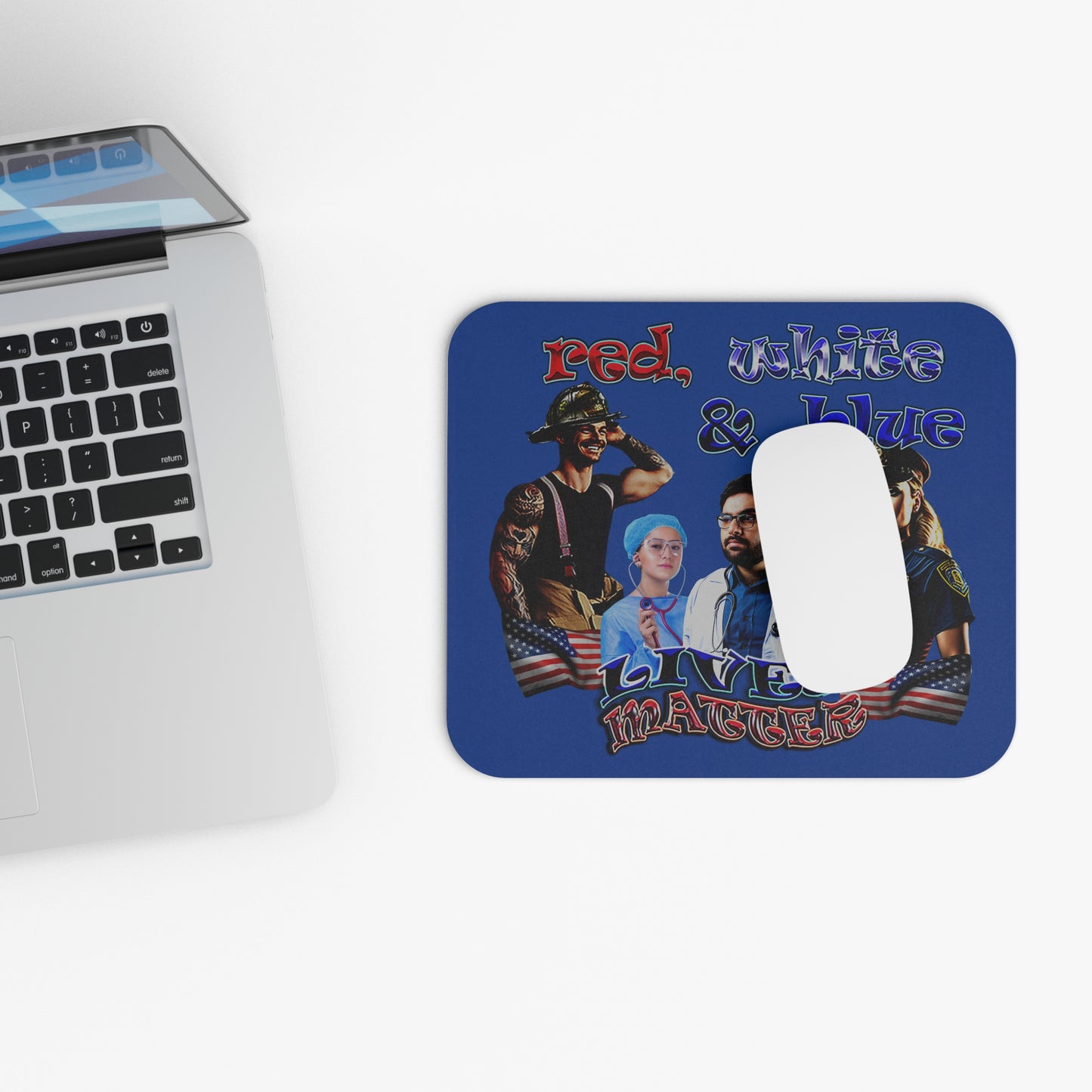 rw&b lives matter - Mouse Pad (Rectangle) (dark blue)