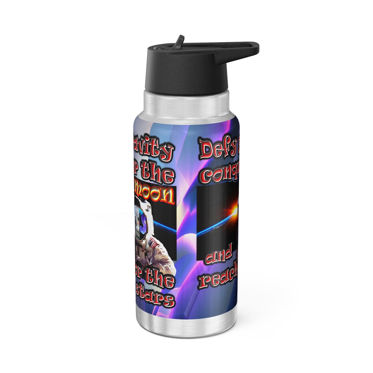 defy conquer reach - Gator Tumbler, 32oz (grey-pink wave)