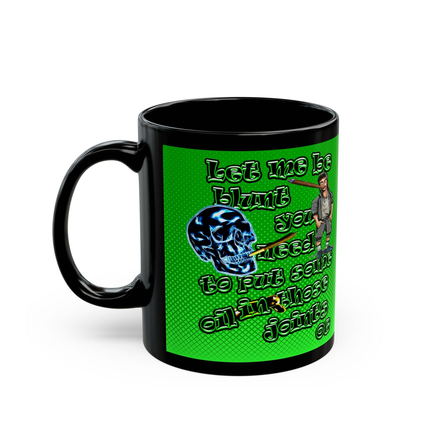 og - Black Mug (logo green)