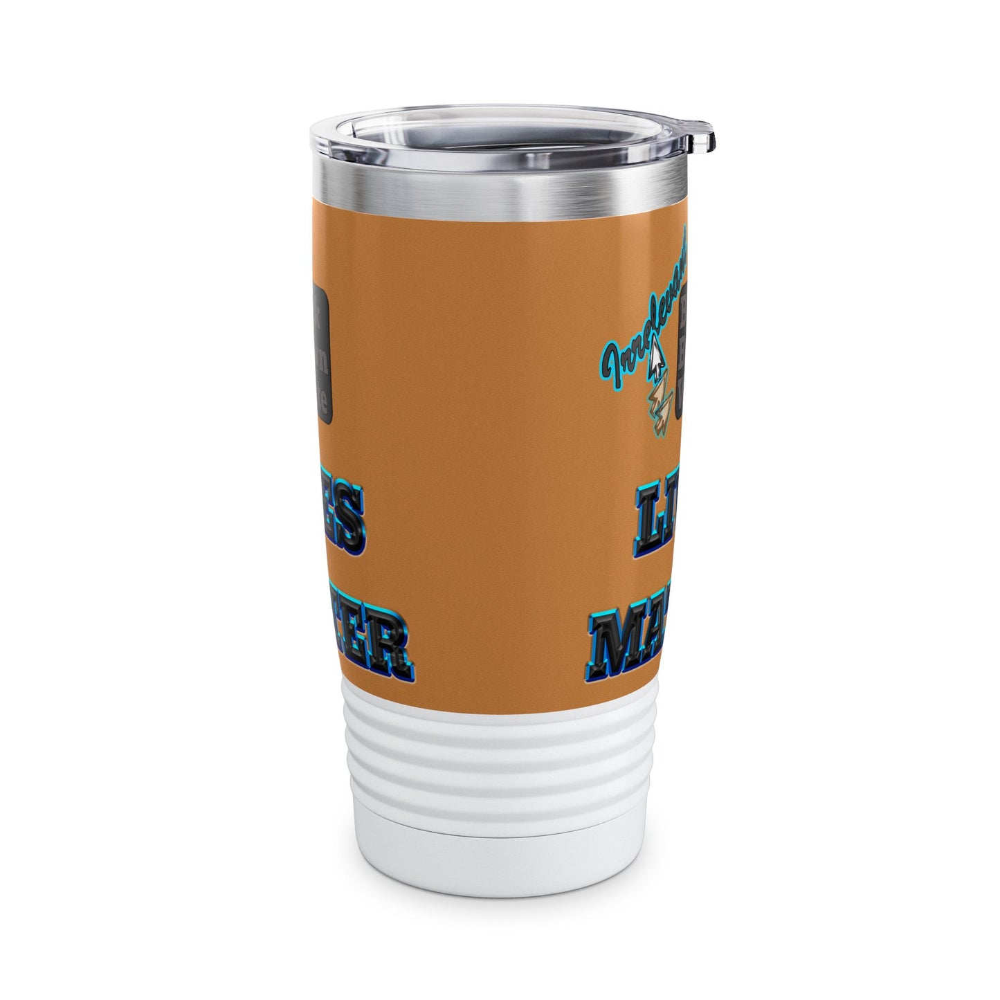 irrelevant - Ringneck Tumbler, 20oz (light brown)