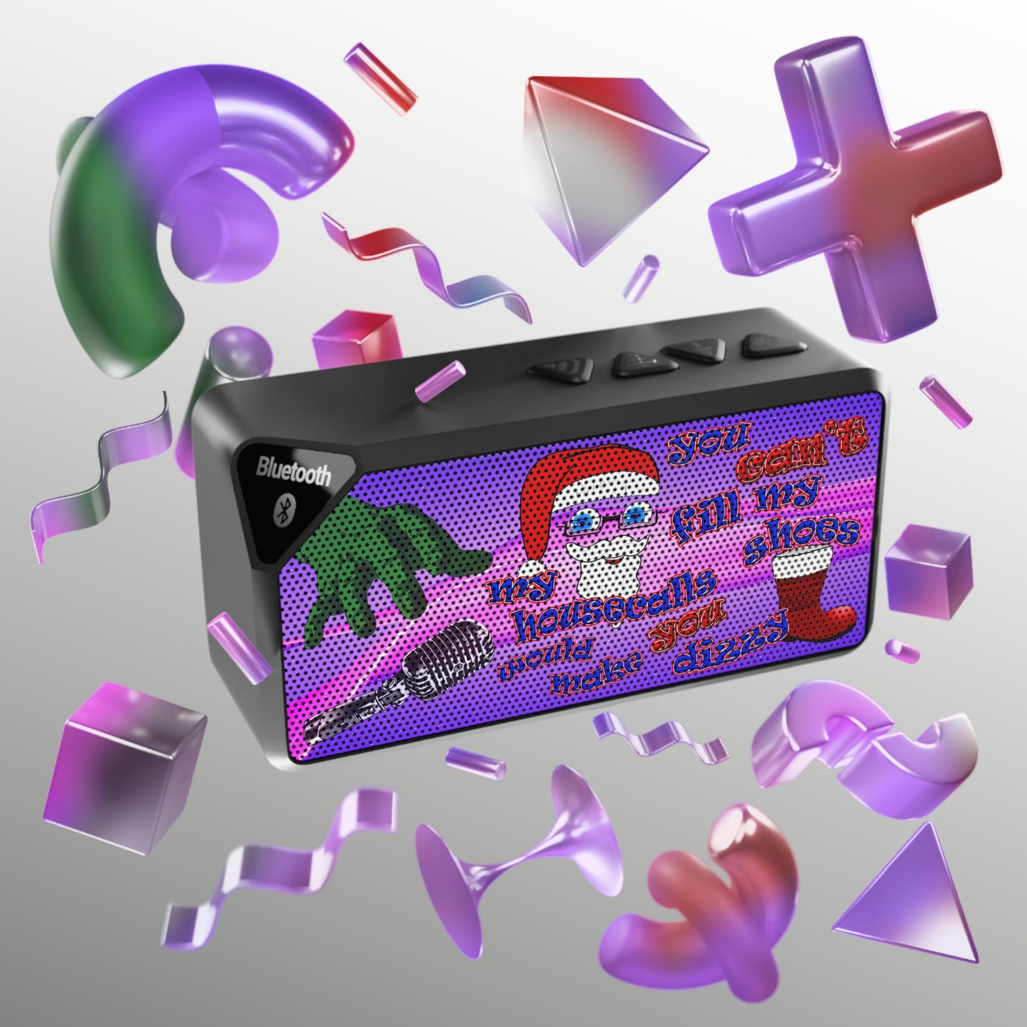 santa's shoes - Jabba Bluetooth Speaker (purple-pink wave)