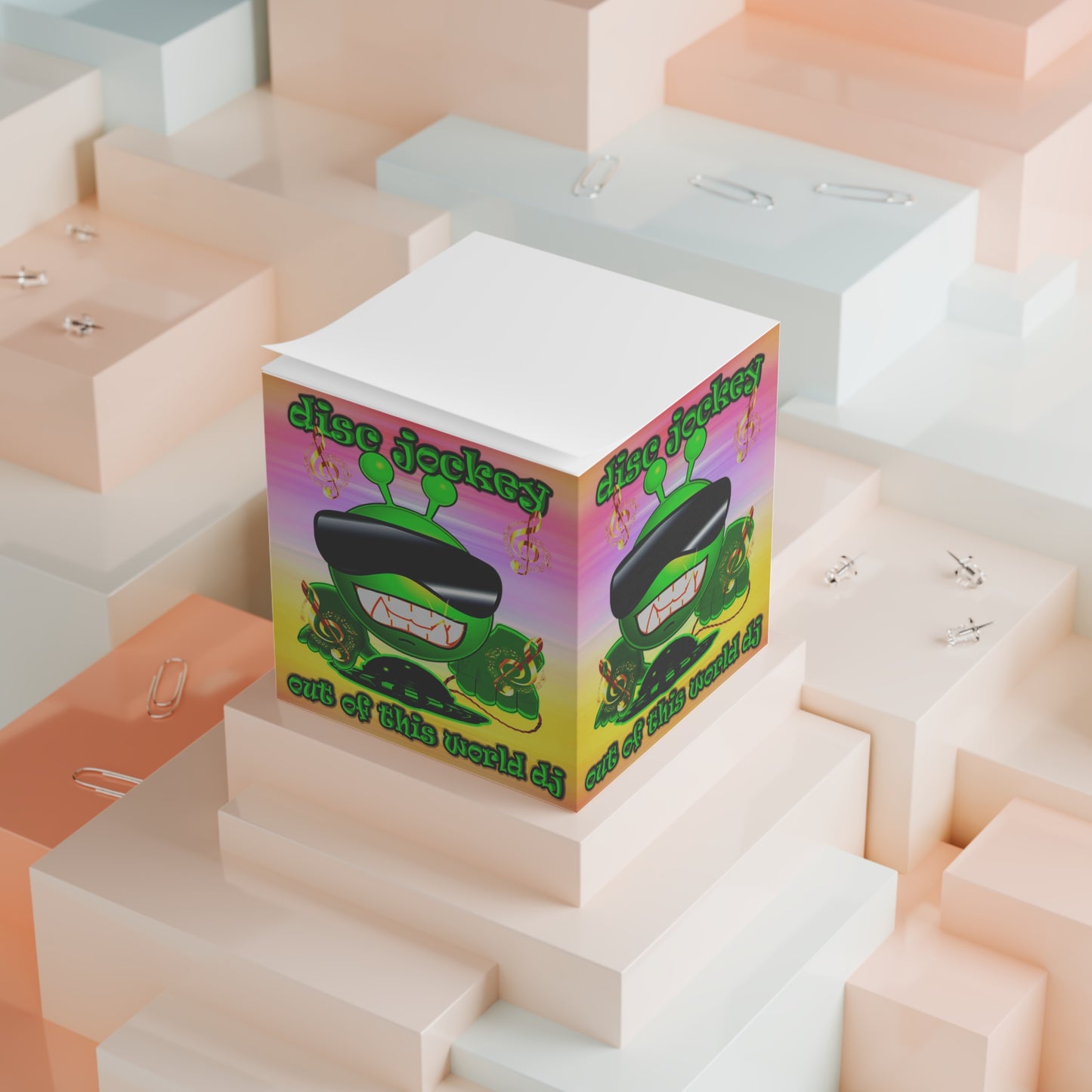 disc jockey - note cube (color blur)