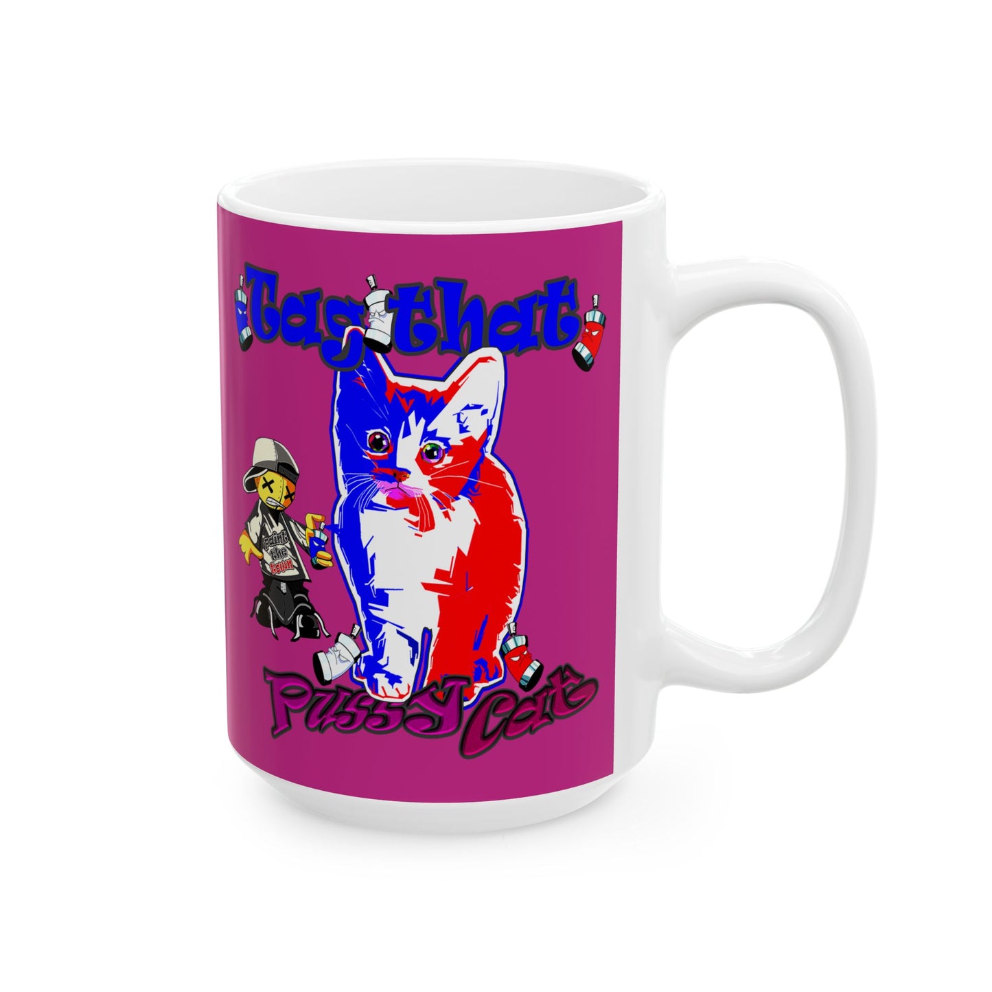 tag that - White Mug (pink)