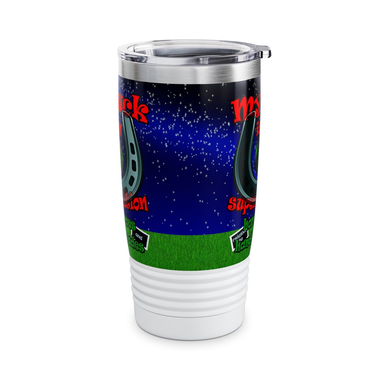 my luck - Ringneck Tumbler, 20oz ('snoops' background)