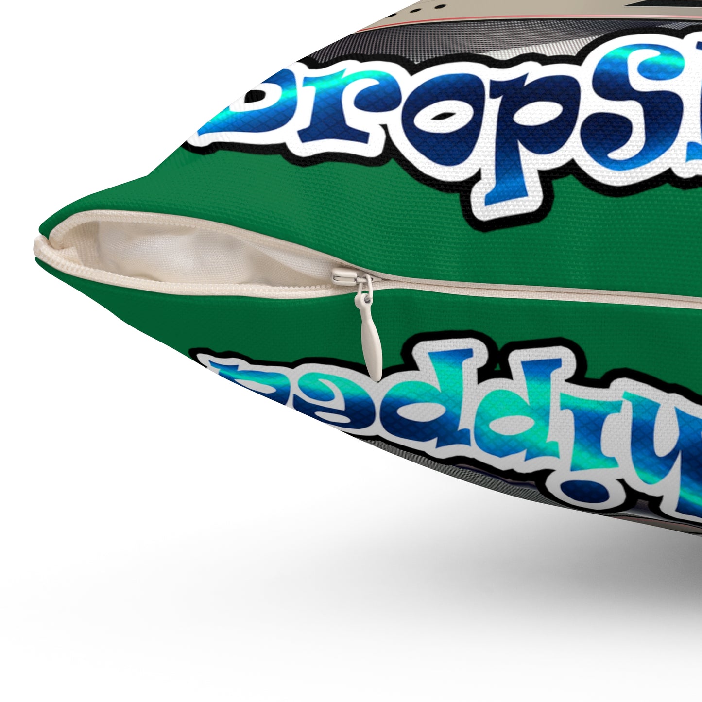 logo - Spun Polyester Square Pillow - (dark green)