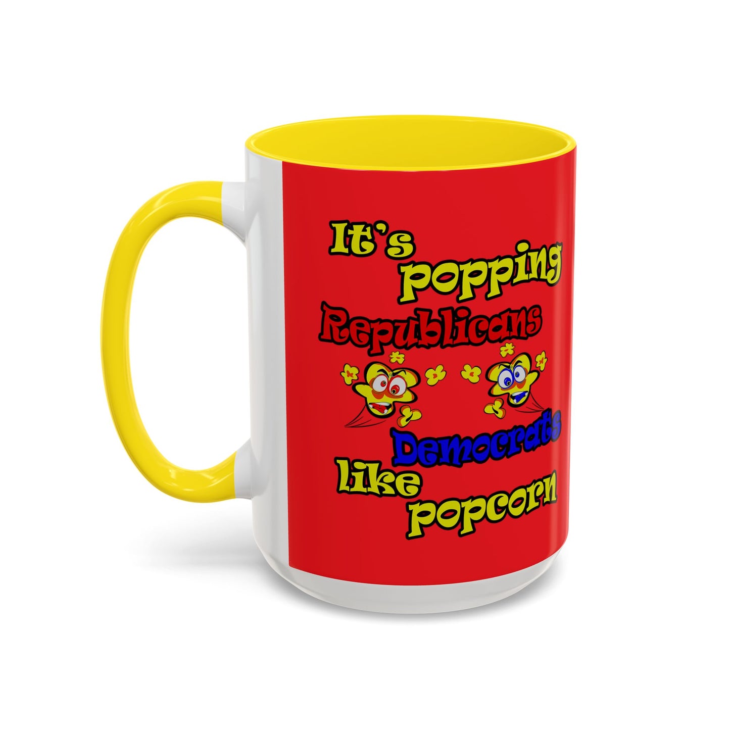 popping like popcorn - Accent Mug (red)