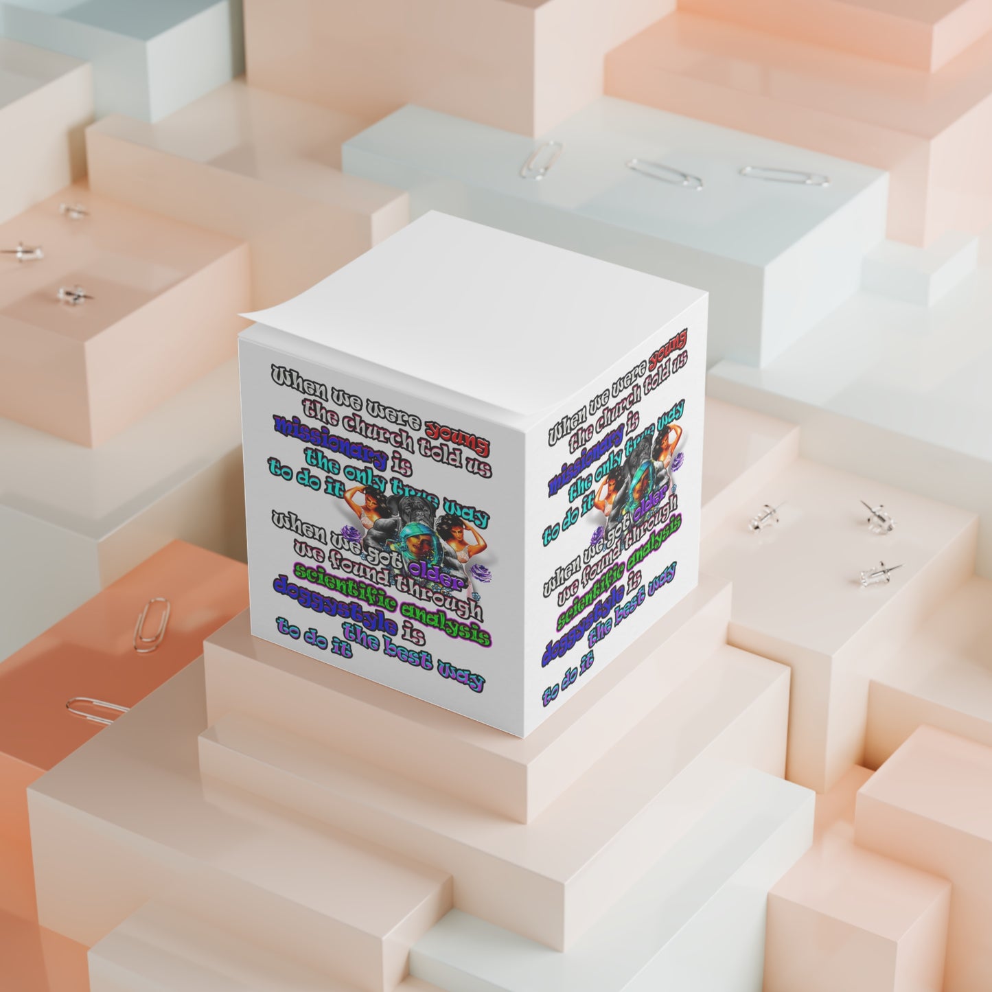 doggystyle - note cube (white)