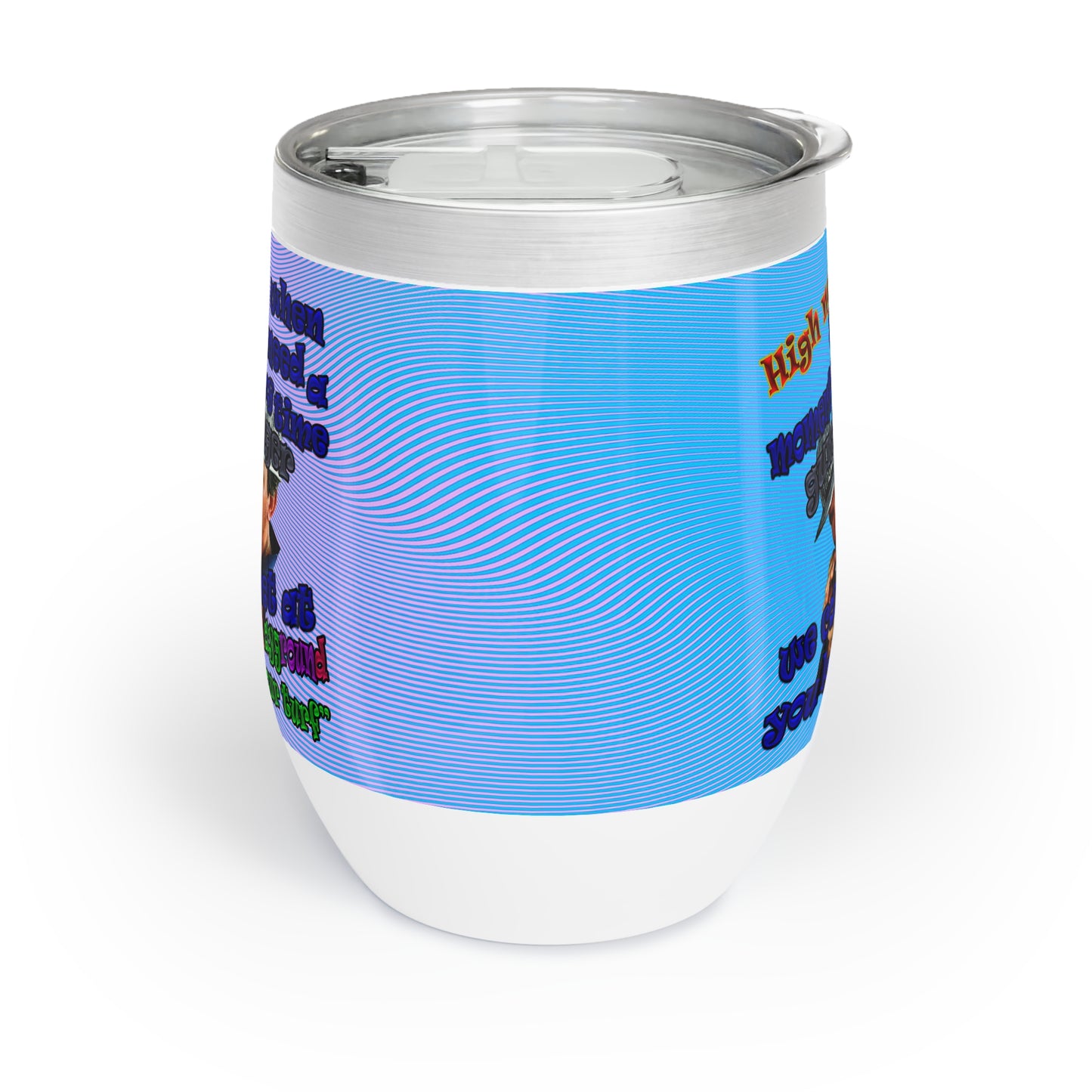high noon - Chill Wine Tumbler (light blue-purple wave)