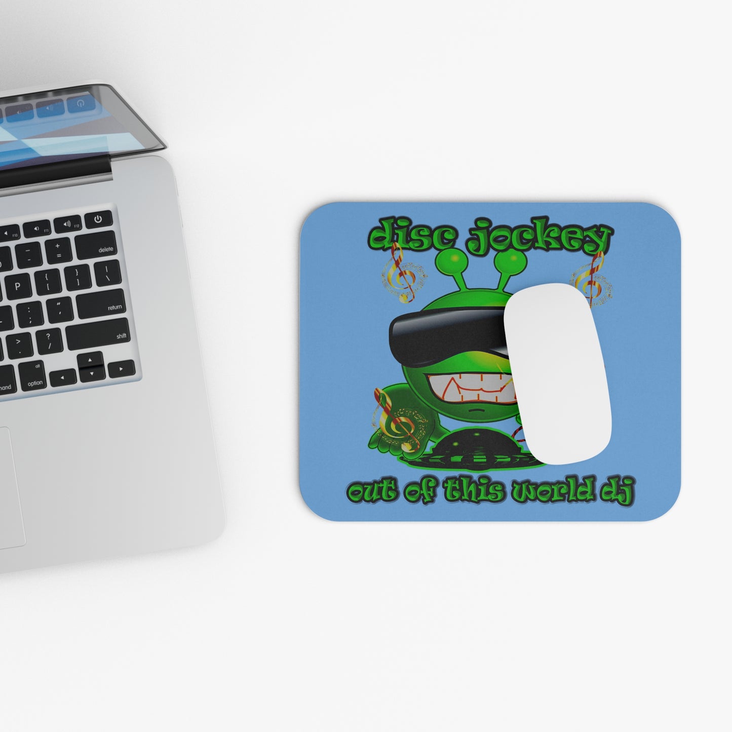 disc jockey - Mouse Pad (Rectangle) (light blue)