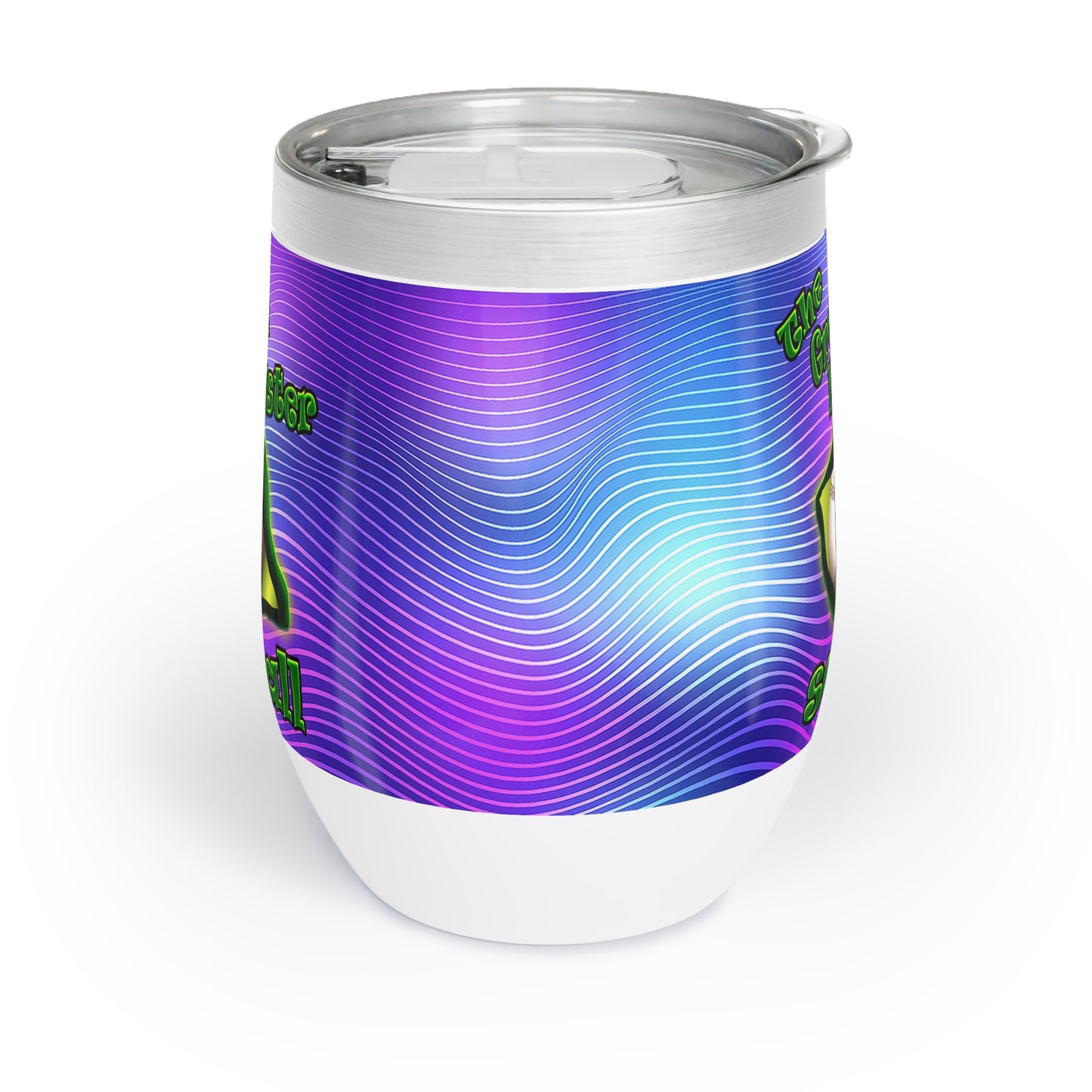 green monster - Chill Wine Tumbler (purple wave)