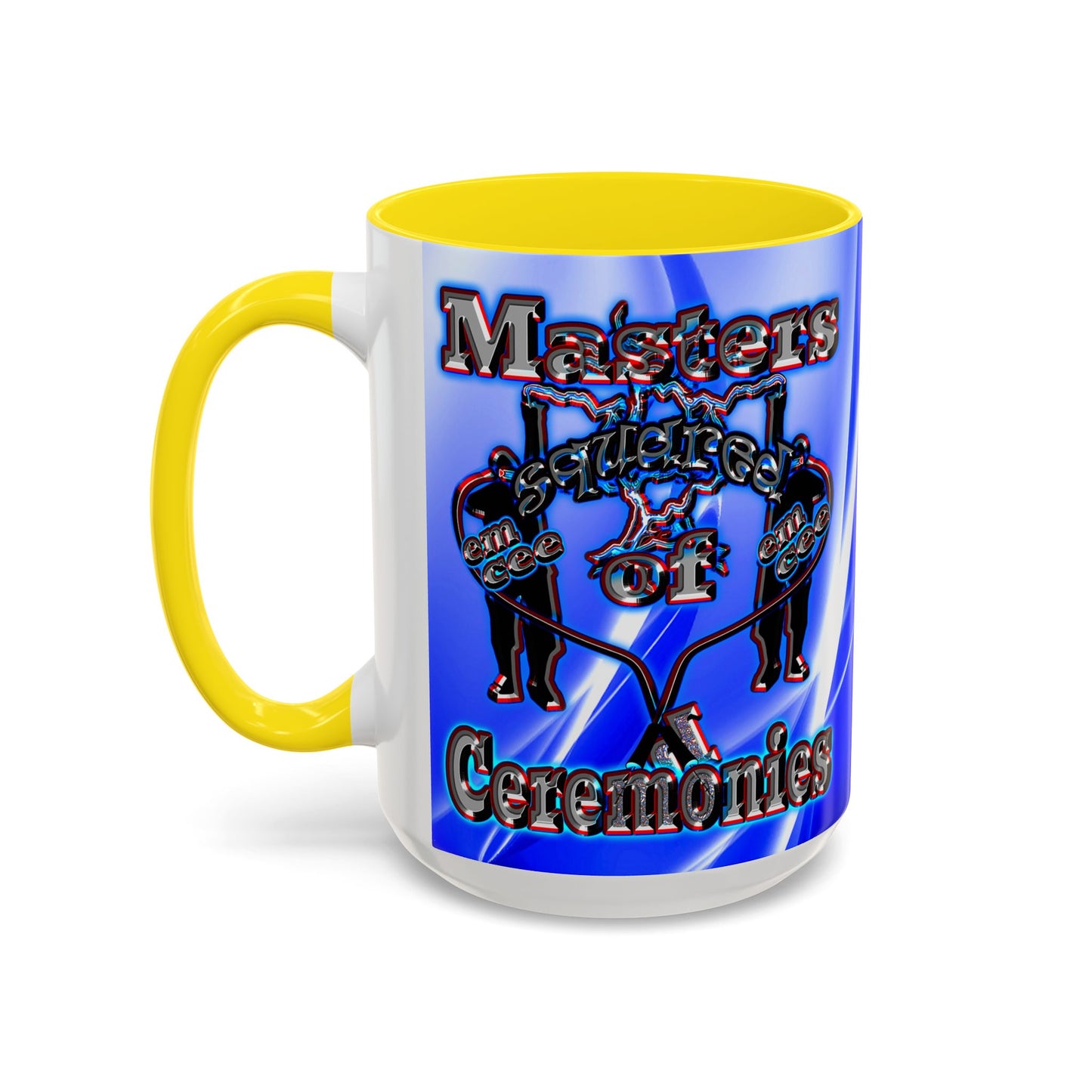em cee squared - Accent Mug (blue-white wave)