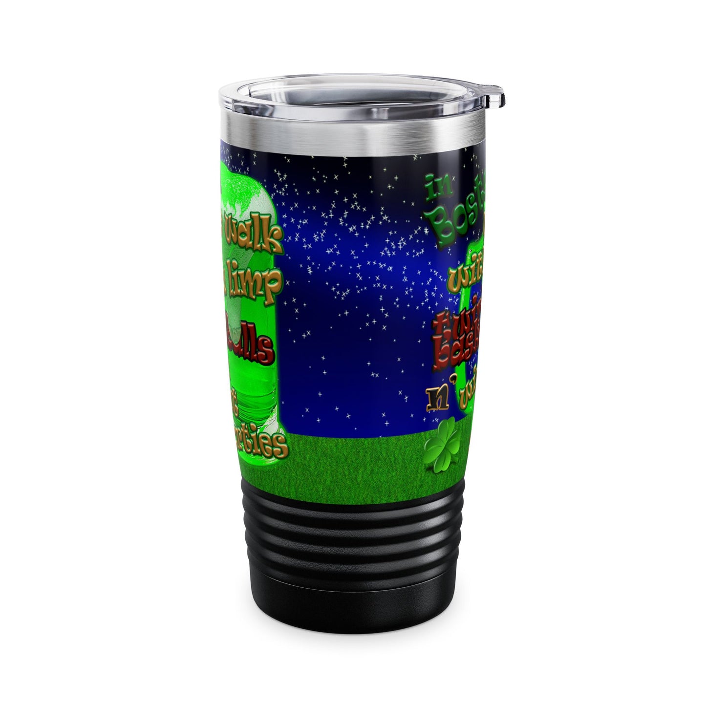 celtics logo - Ringneck Tumbler, 20oz ('snoops' background)