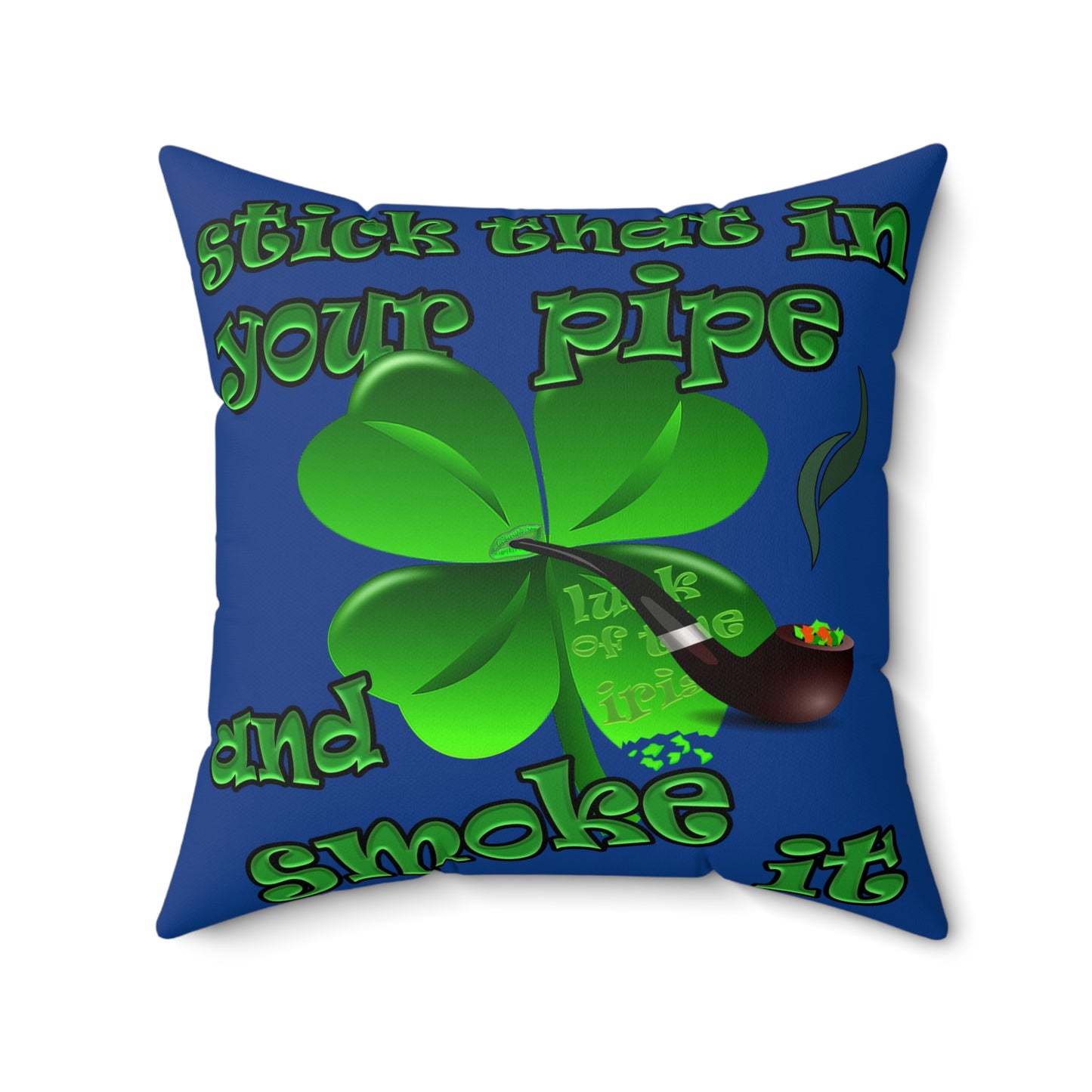 celtics logo - Faux Suede Square Pillow - (dark blue)