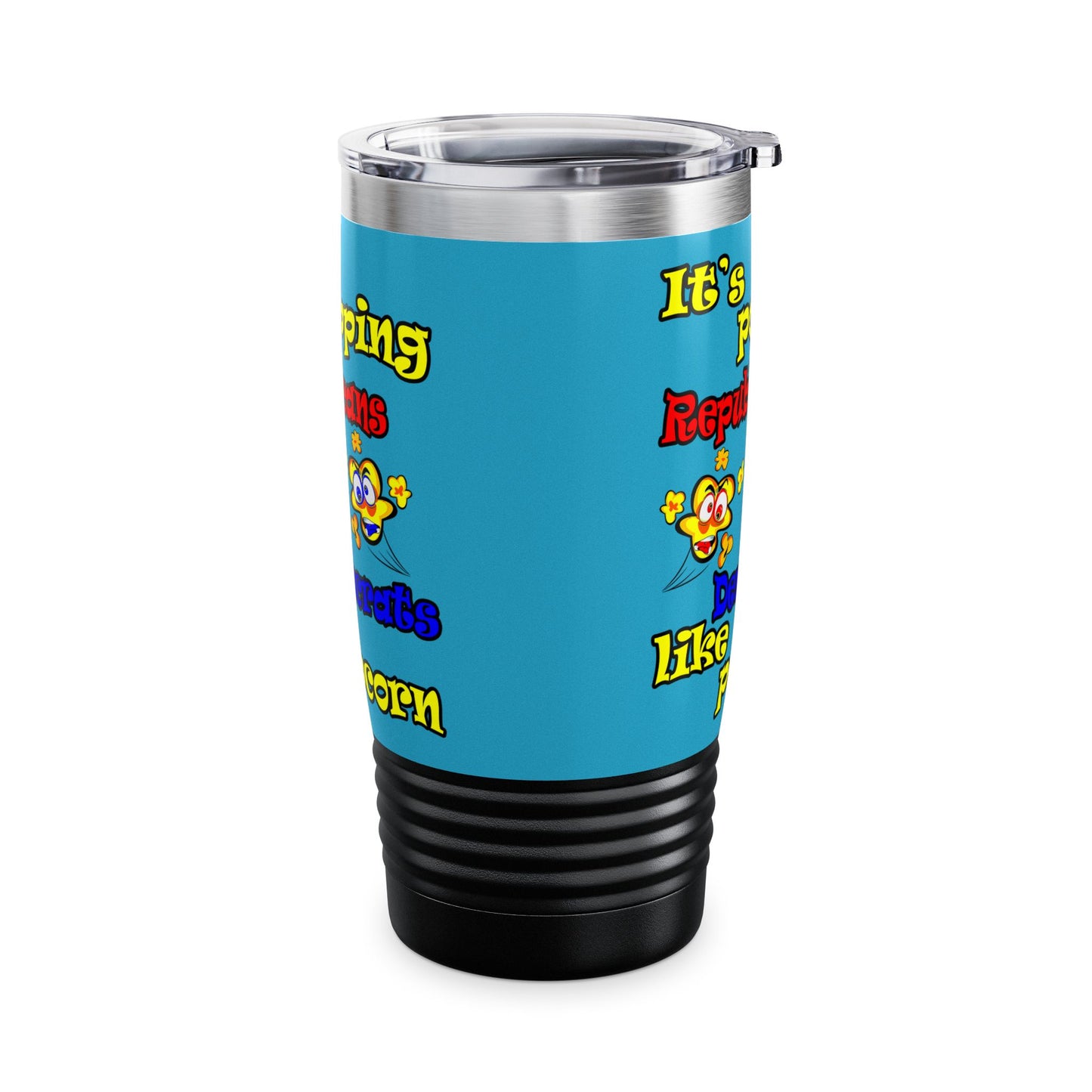 popping like popcorn - Ringneck Tumbler, 20oz (turquoise)