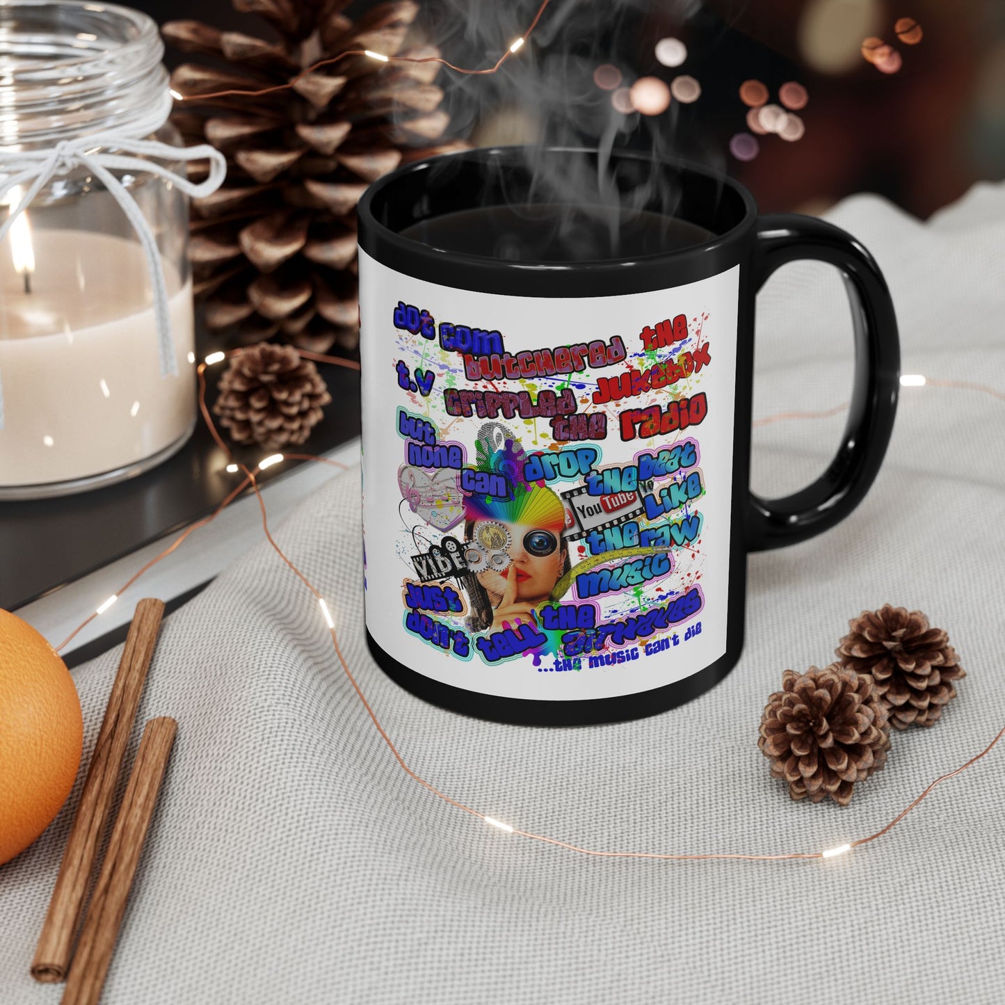 drop the beat - Black Mug (white)