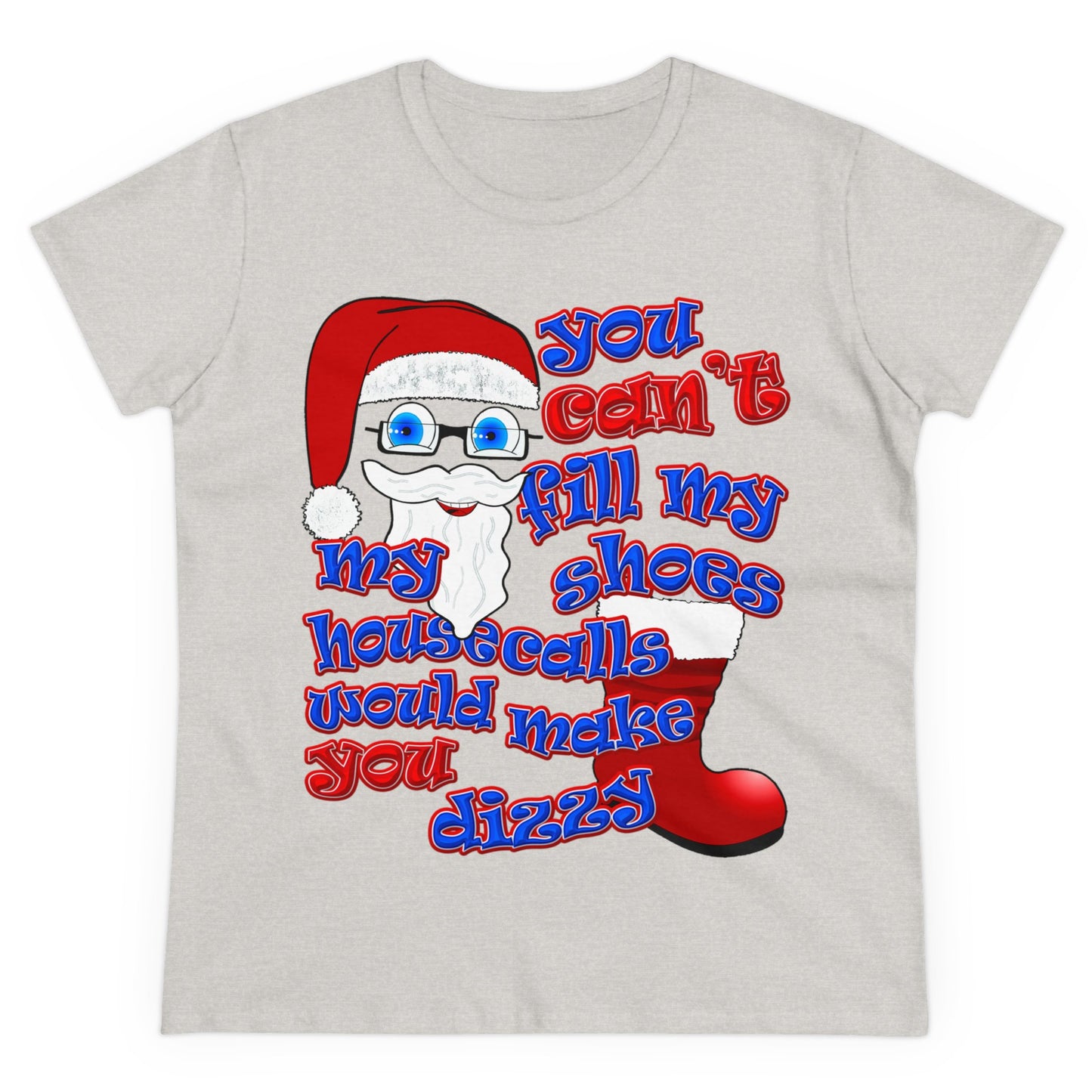santa's shoes - Women's Midweight Cotton Tee