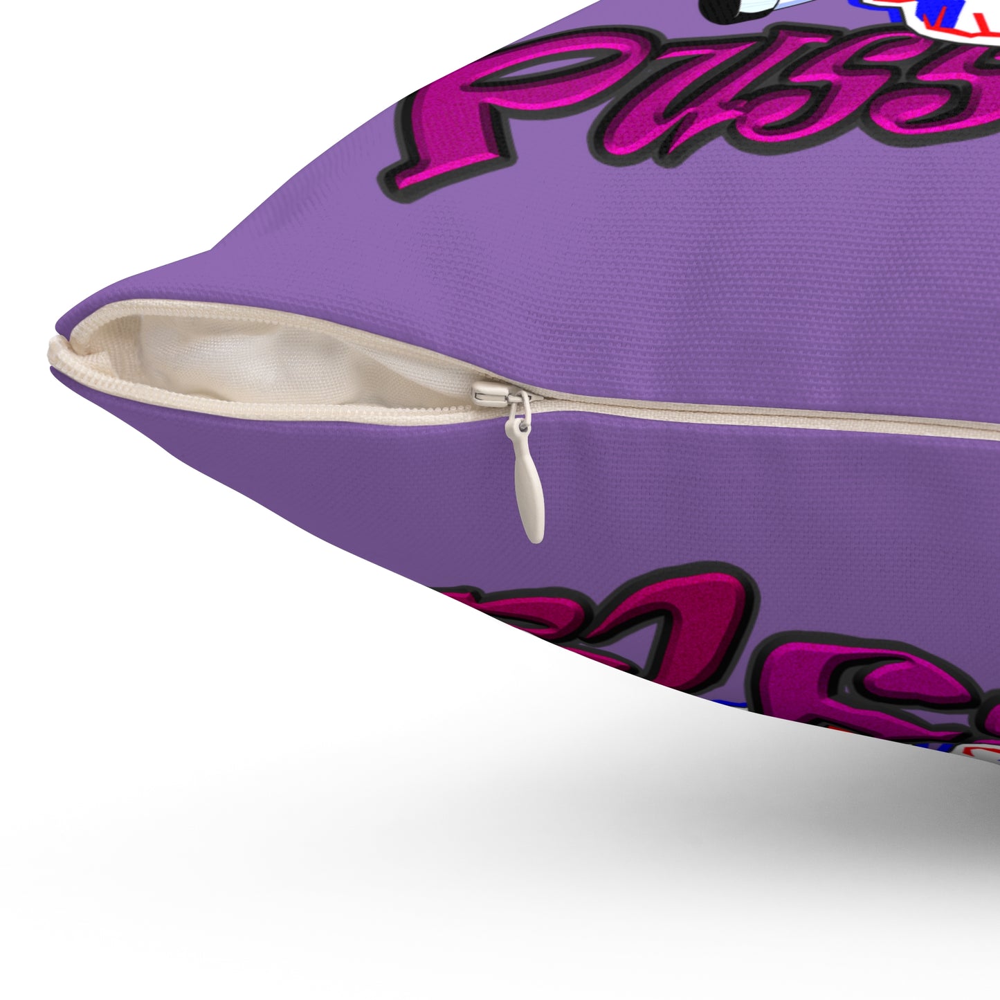 tag that - Spun Polyester Square Pillow - (light purple)