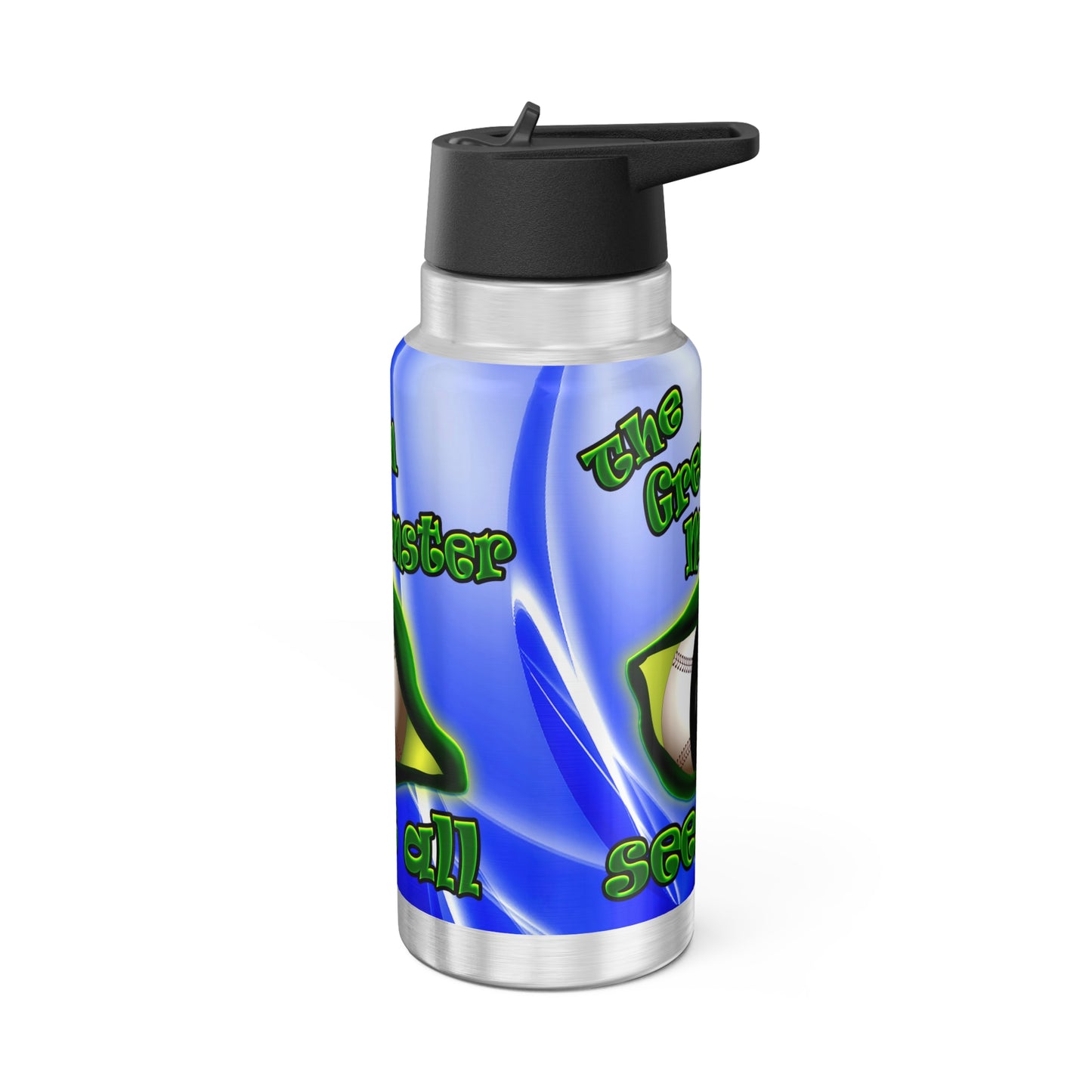 green monster - Gator Tumbler, 32oz (blue-white wave)