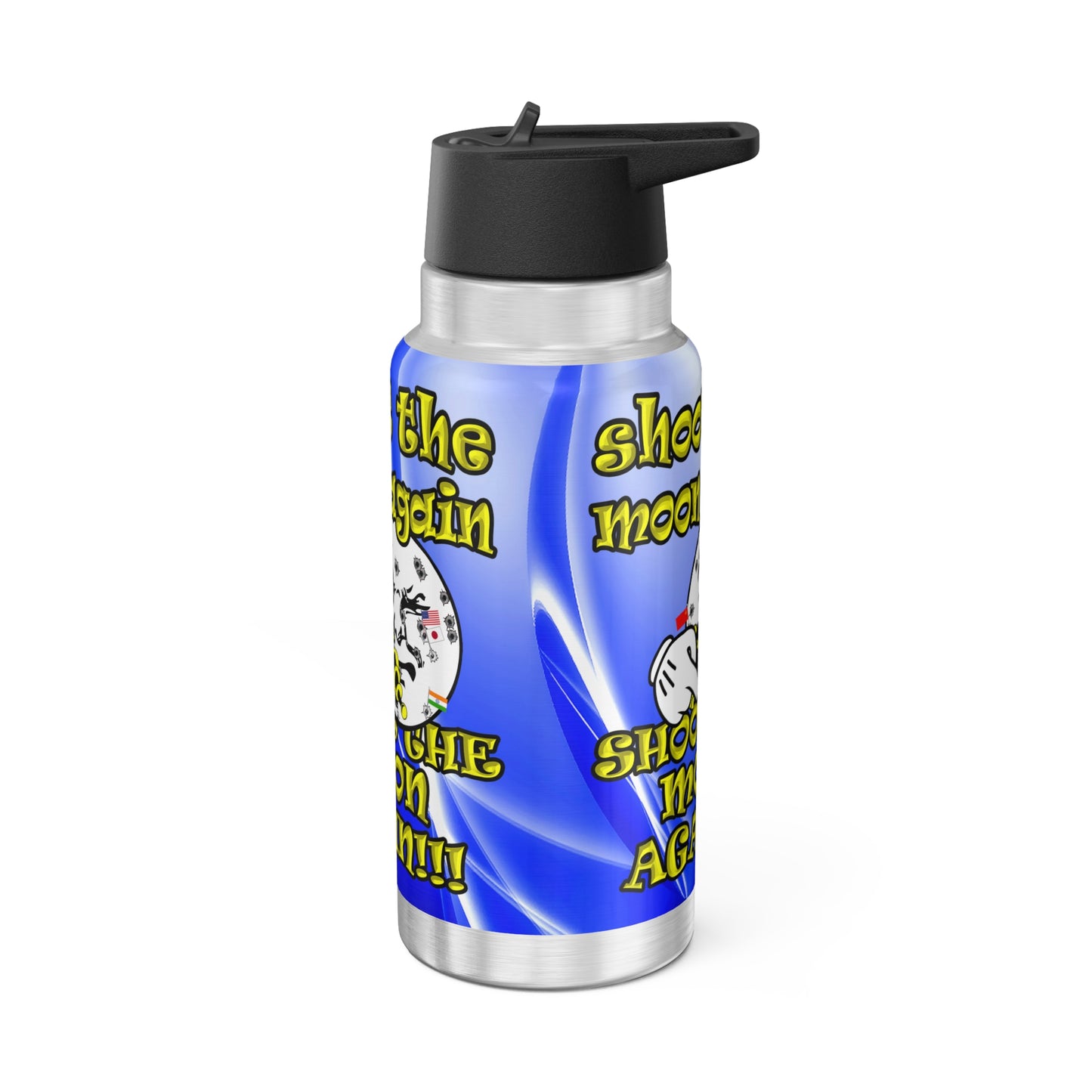 shoot the moon again - Gator Tumbler, 32oz (blue-white wave)