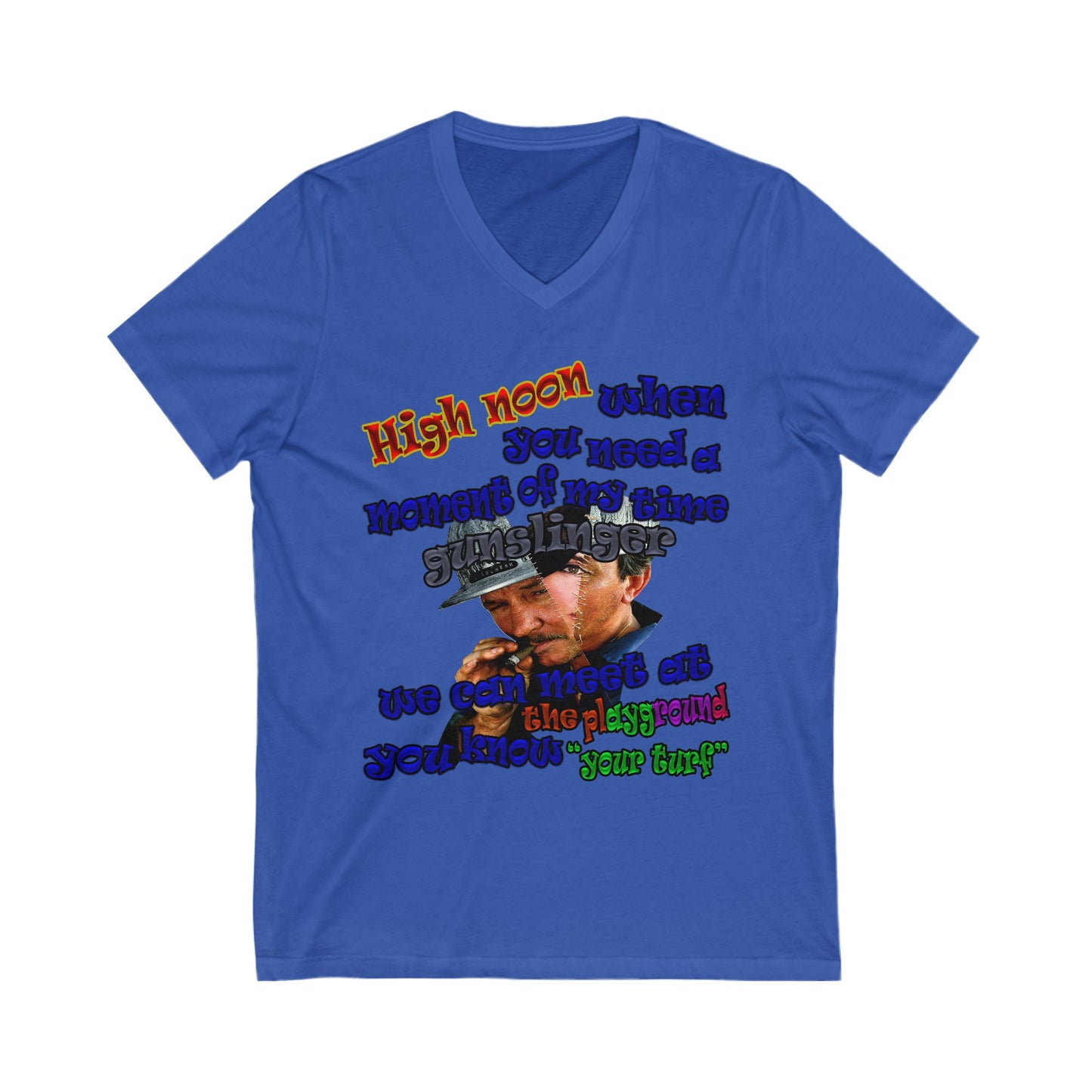 high noon - Unisex Jersey Short Sleeve V-Neck Tee
