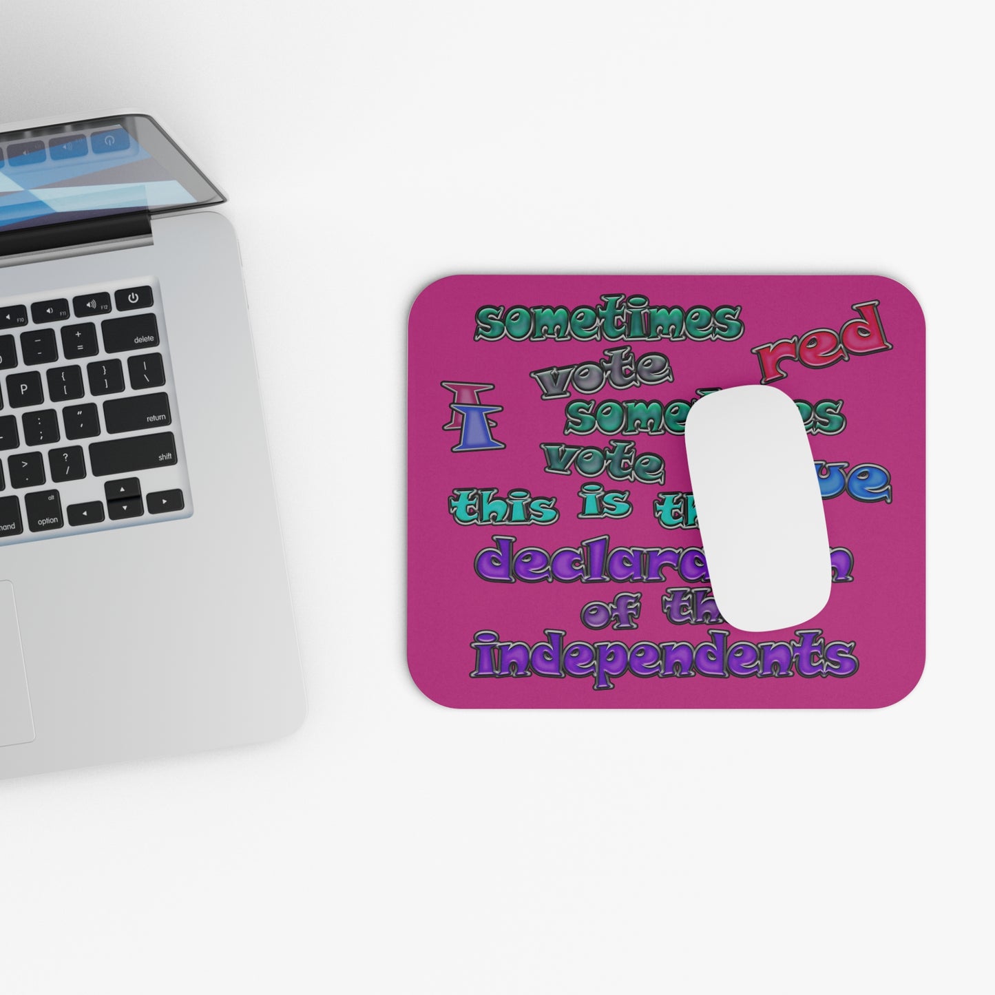 declaration of the independents - Mouse Pad (Rectangle) (pink)