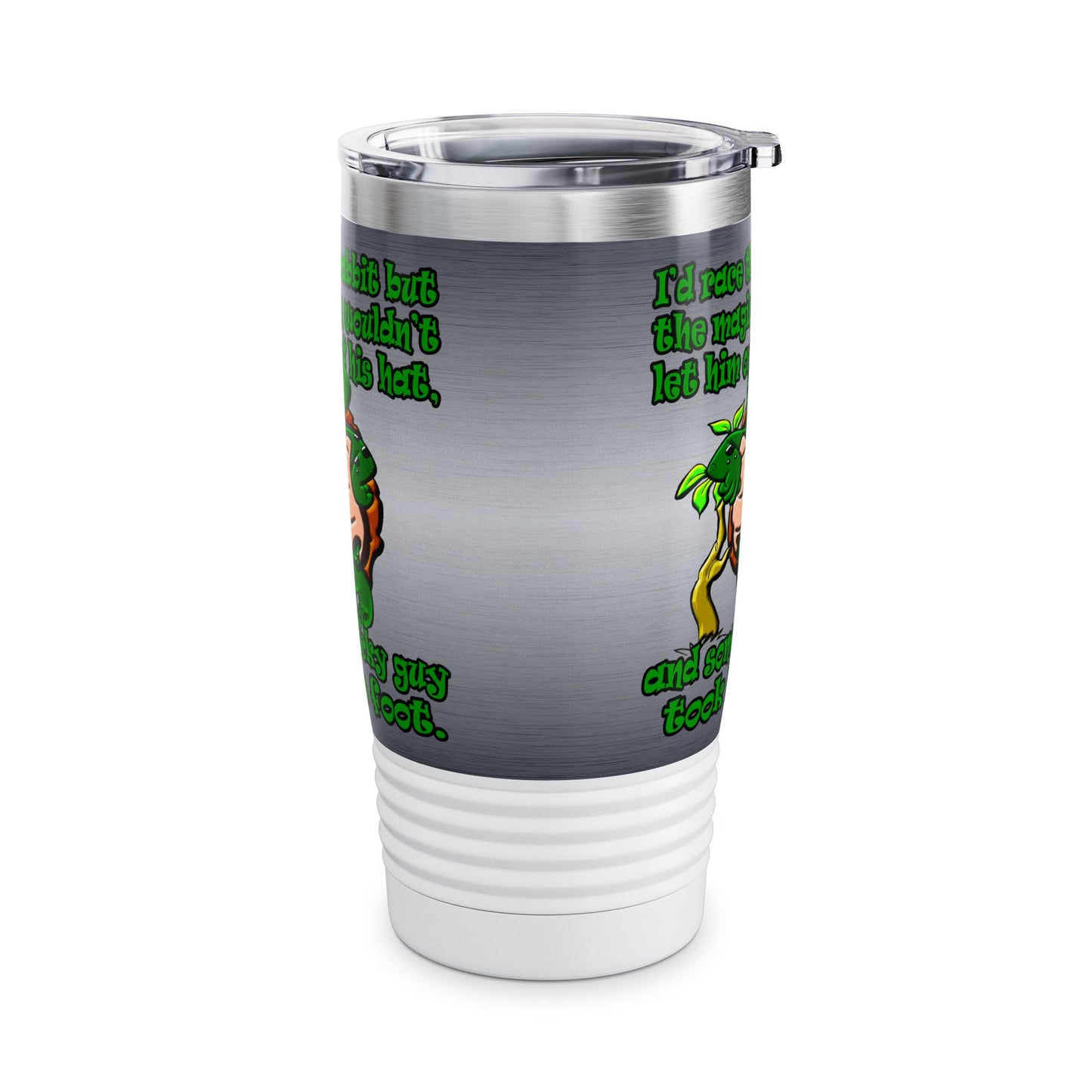 turtle race - Ringneck Tumbler, 20oz (brushed nickel)