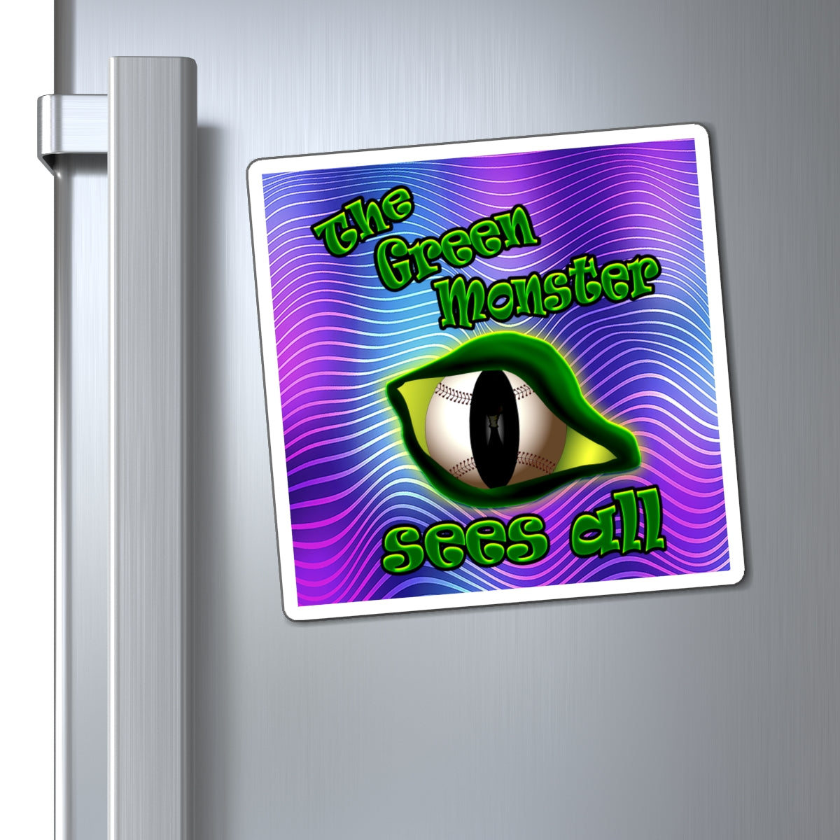 green monster - Magnets - (purple wave)