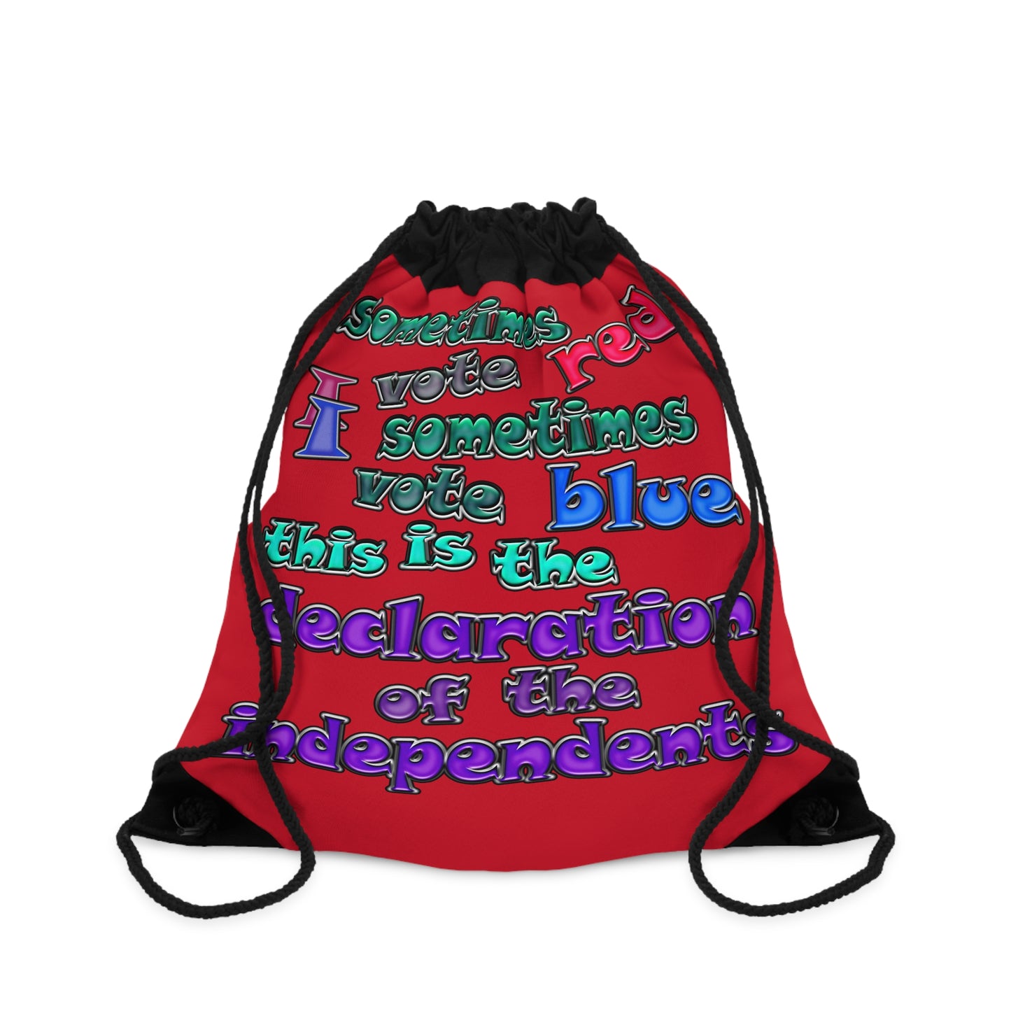 declaration of the independents - Drawstring Bag (dark red)