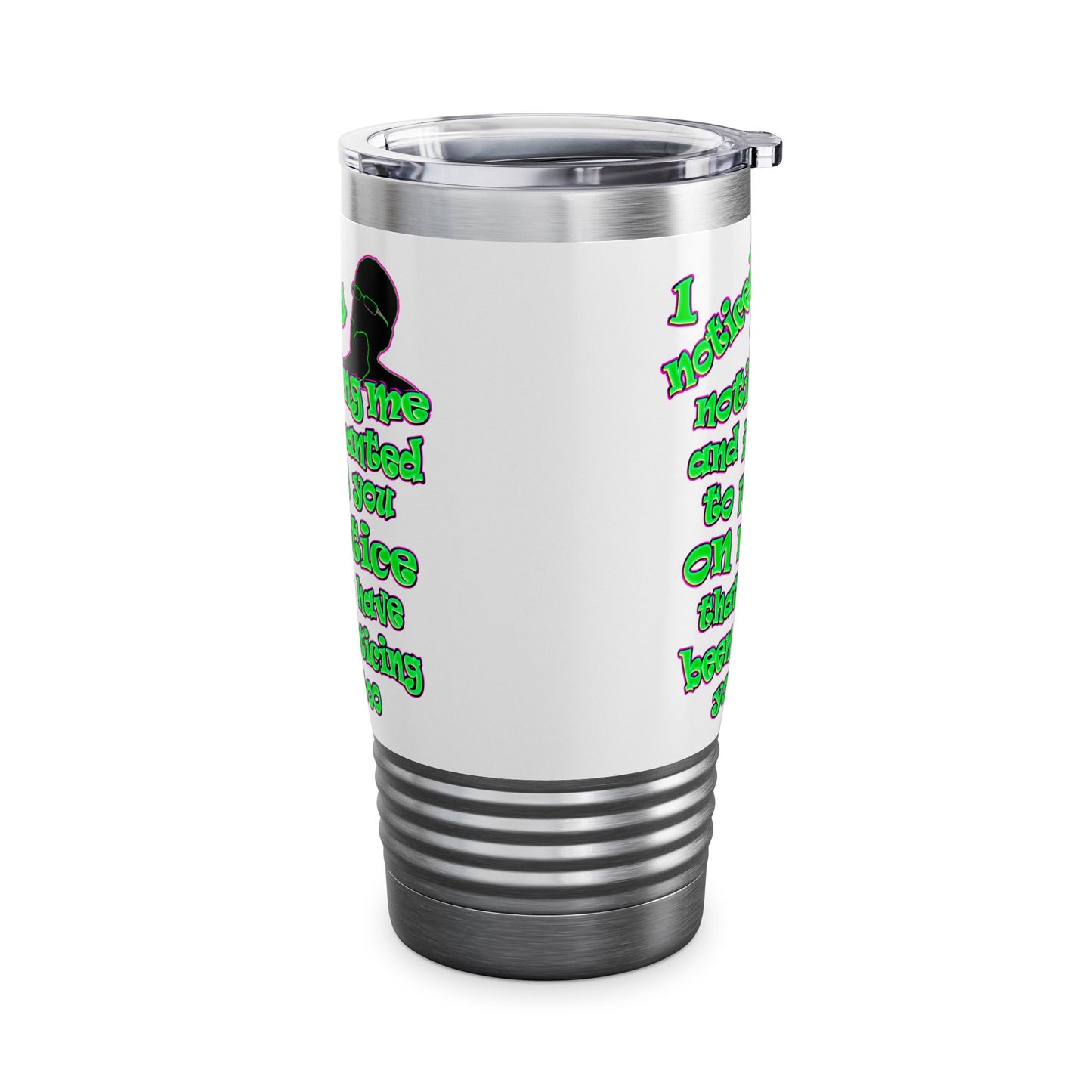 noticed you noticing - Ringneck Tumbler, 20oz (white)