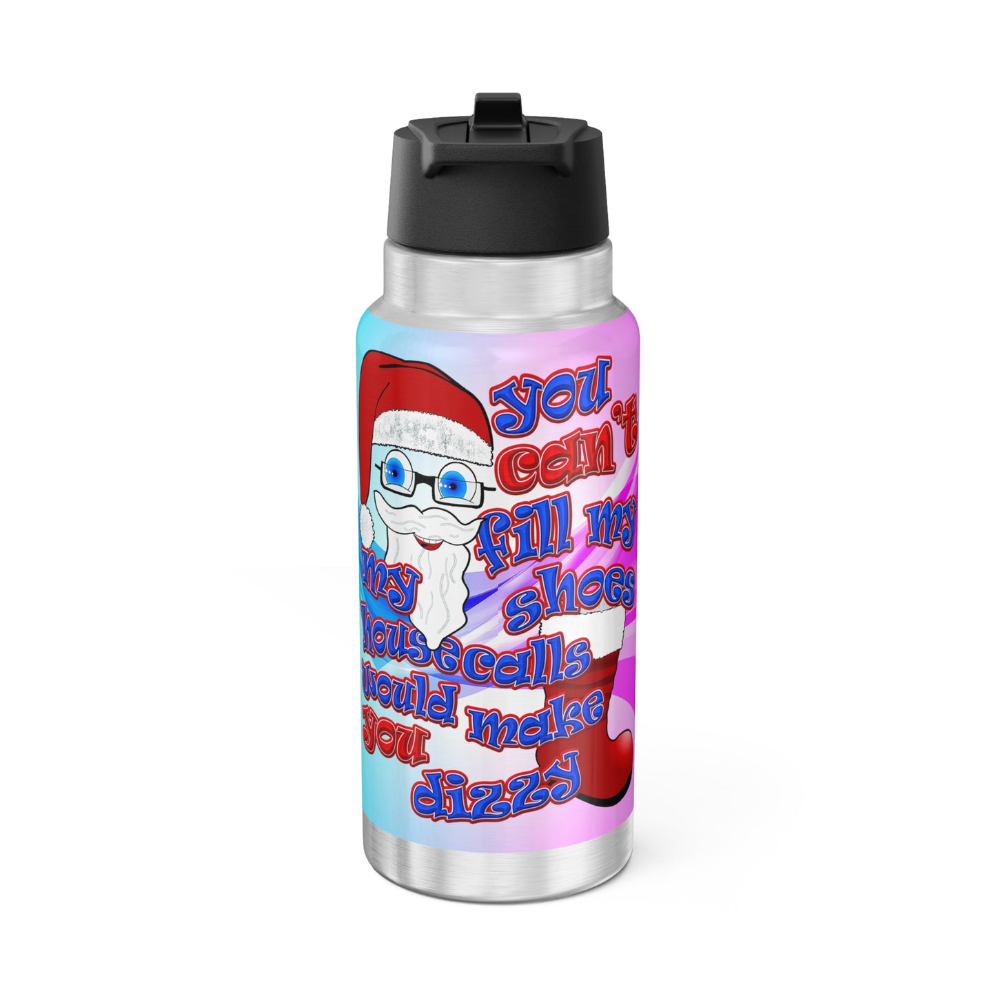 santa's shoes - Gator Tumbler, 32oz (light blue-pink wave)