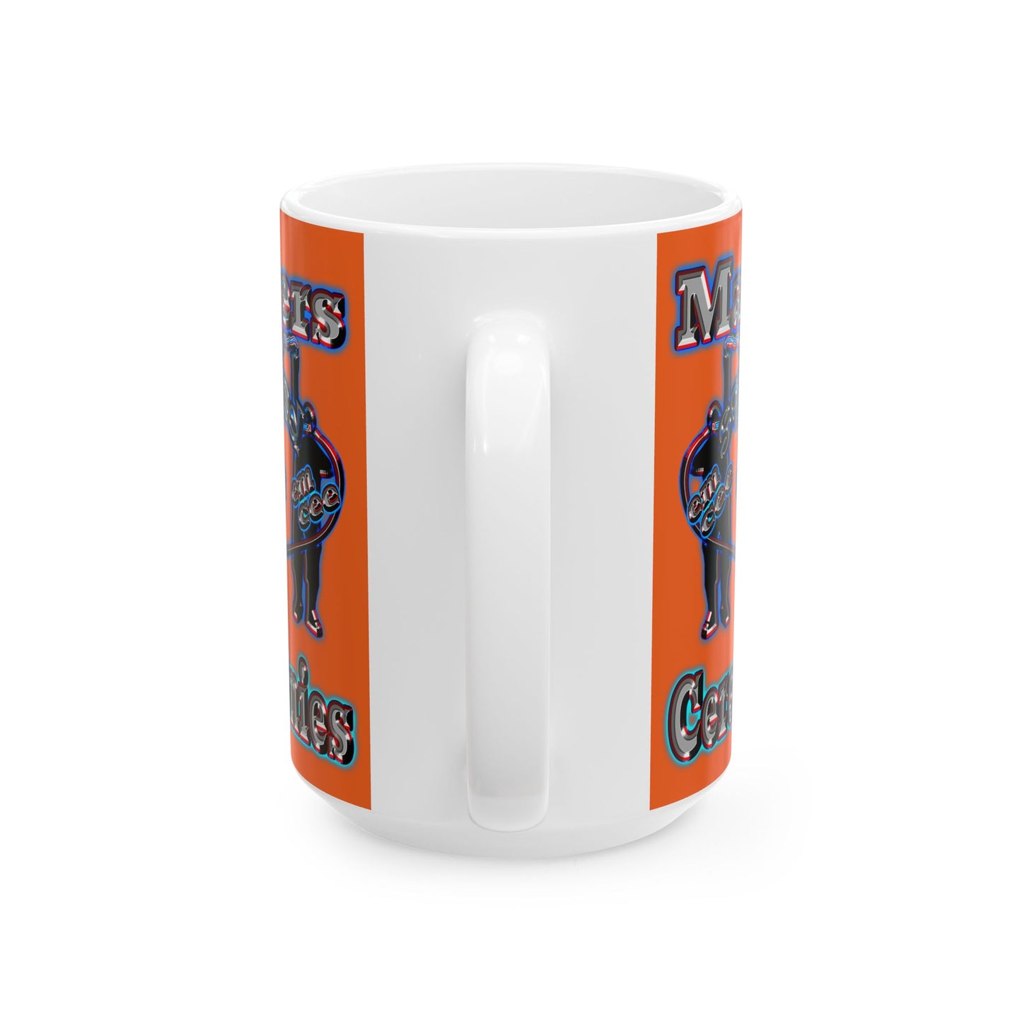 em cee squared - White Mug (orange)