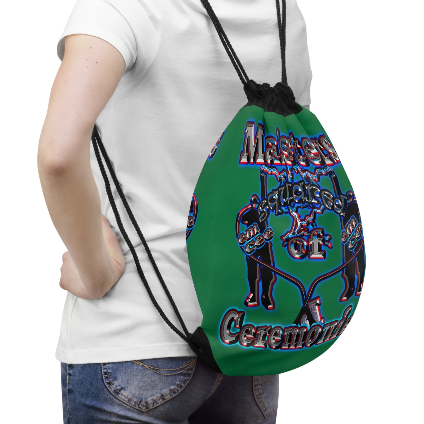 em cee squared - Drawstring Bag (dark green)