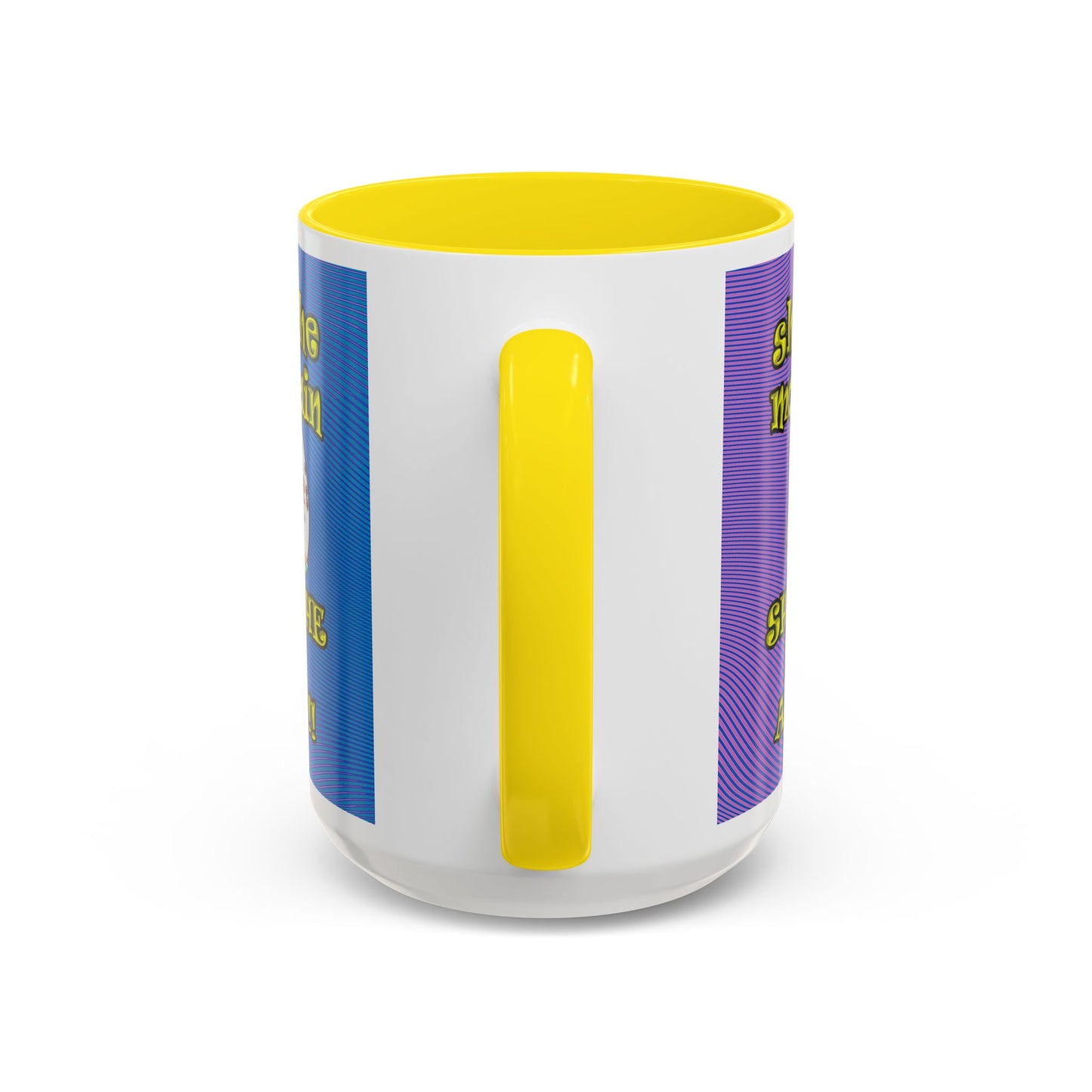 shoot the moon again - Accent Mug (light blue-purple wave)