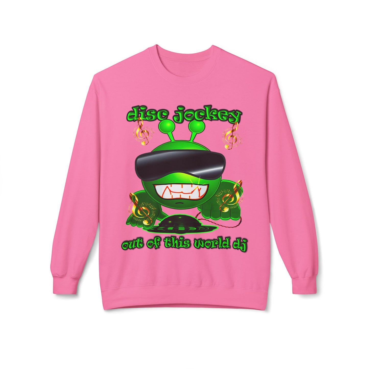 disc jockey - Unisex Midweight Softstyle Fleece Crewneck Sweatshirt