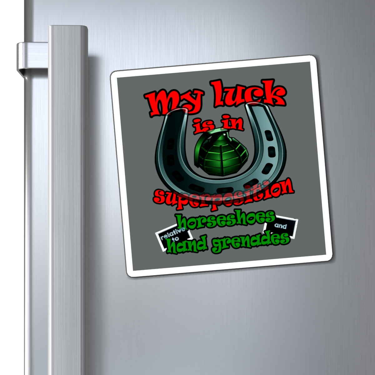 my luck - Magnets - (dark grey)