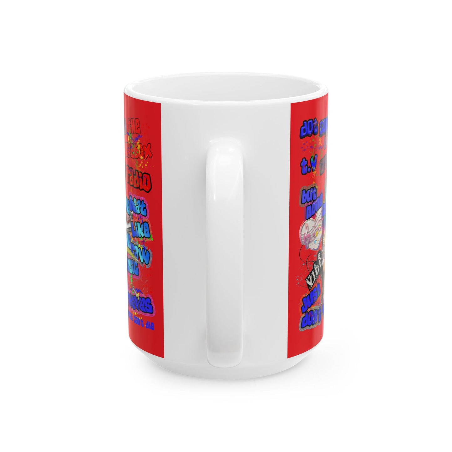 drop the beat - White Mug (red)