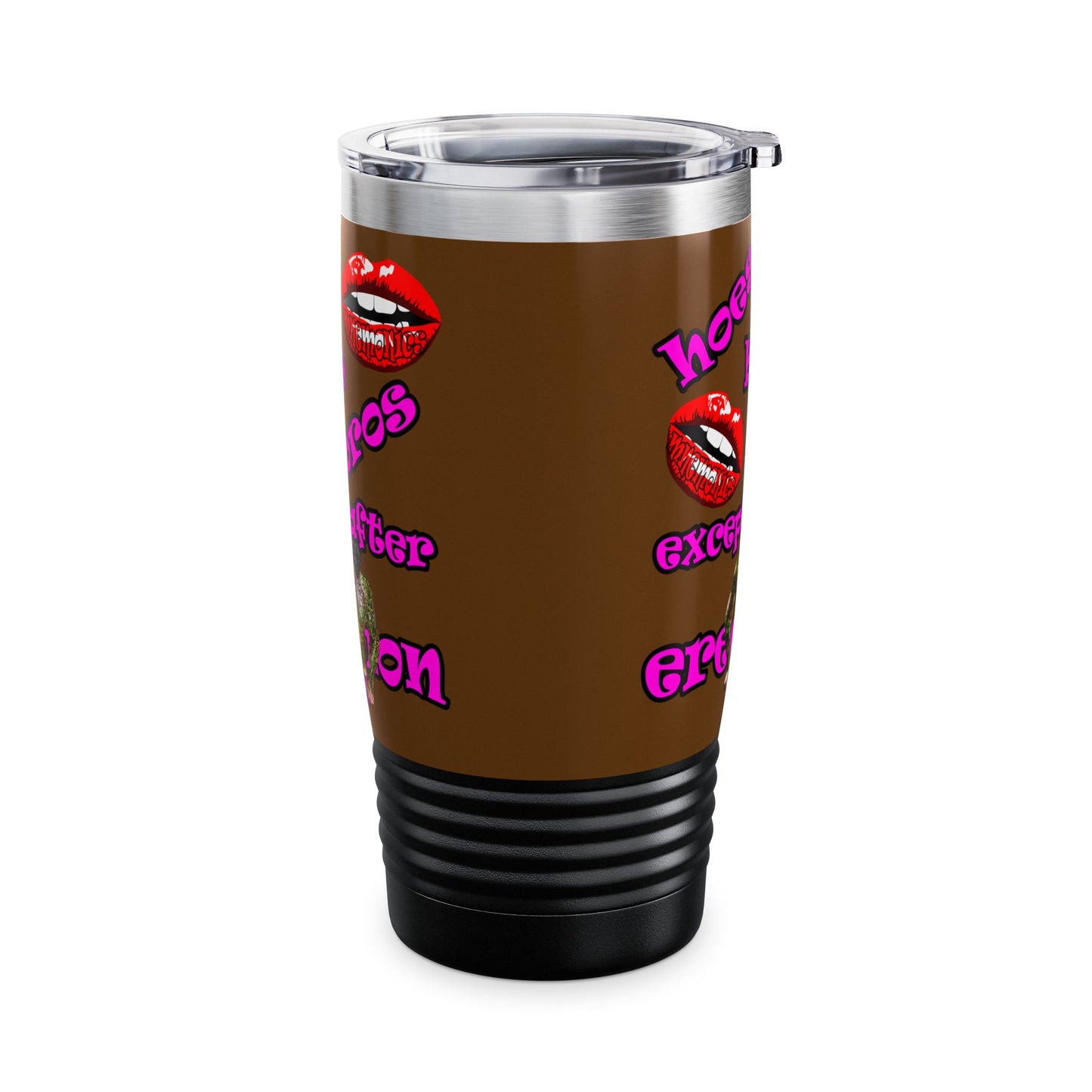 hoes b4 bros - Ringneck Tumbler, 20oz (brown)