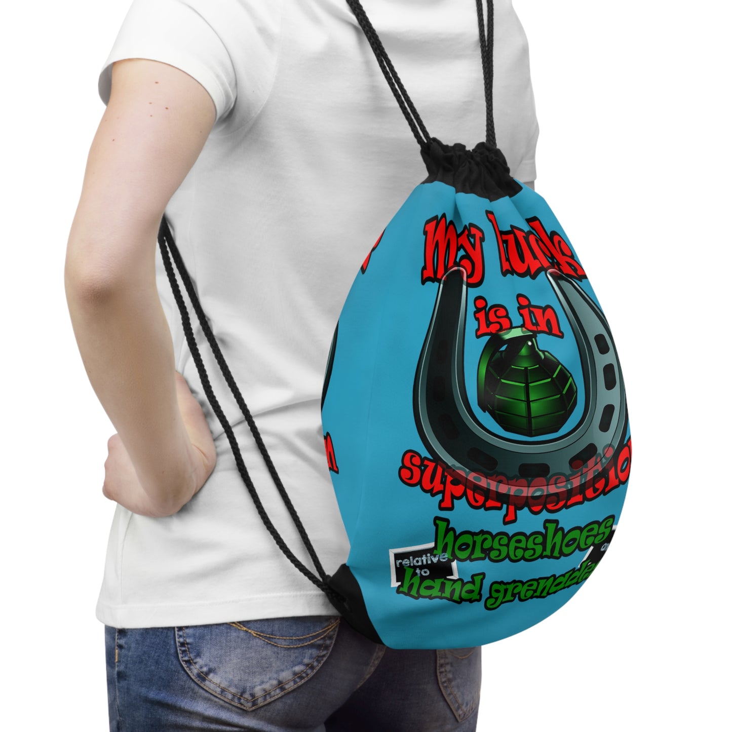 my luck - Drawstring Bag (turquoise)