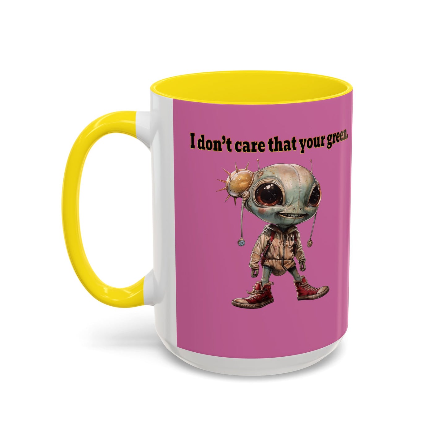 I don't care that your grey - Accent Mug (light pink)