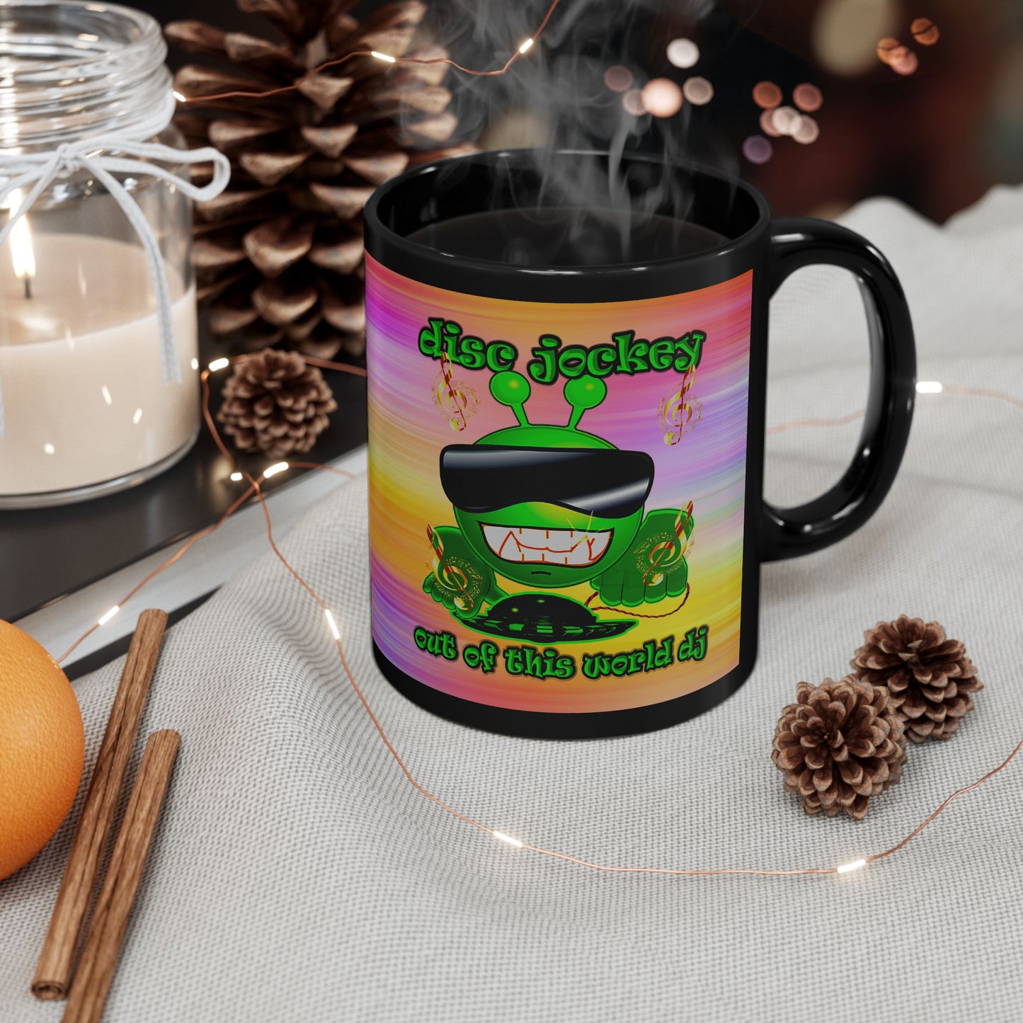 disc jockey - Black Mug (color blur)