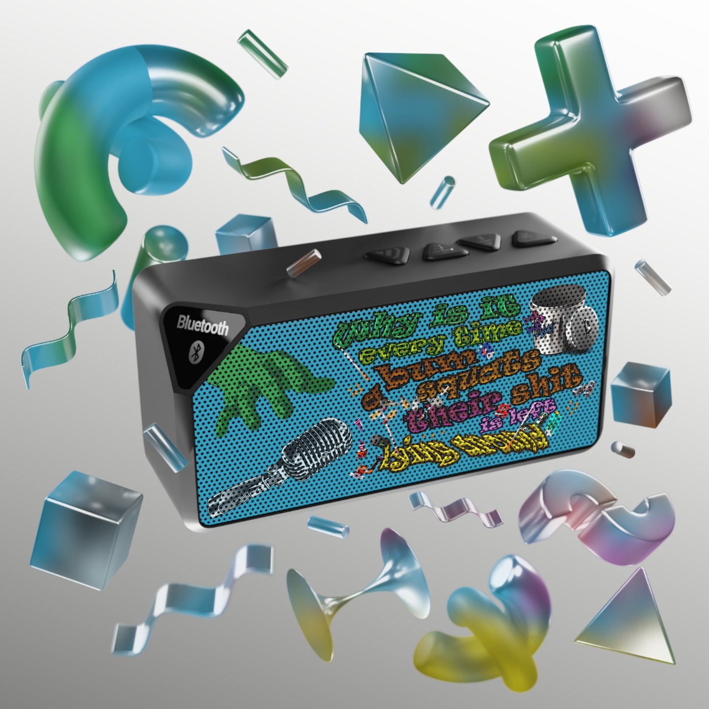 the bum's shit - Jabba Bluetooth Speaker (turquoise)
