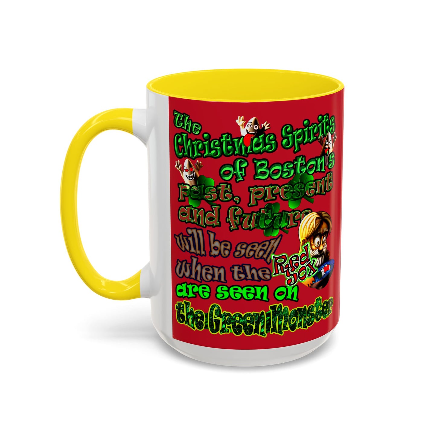 christmas spirits of boston - Accent Mug (dark red)