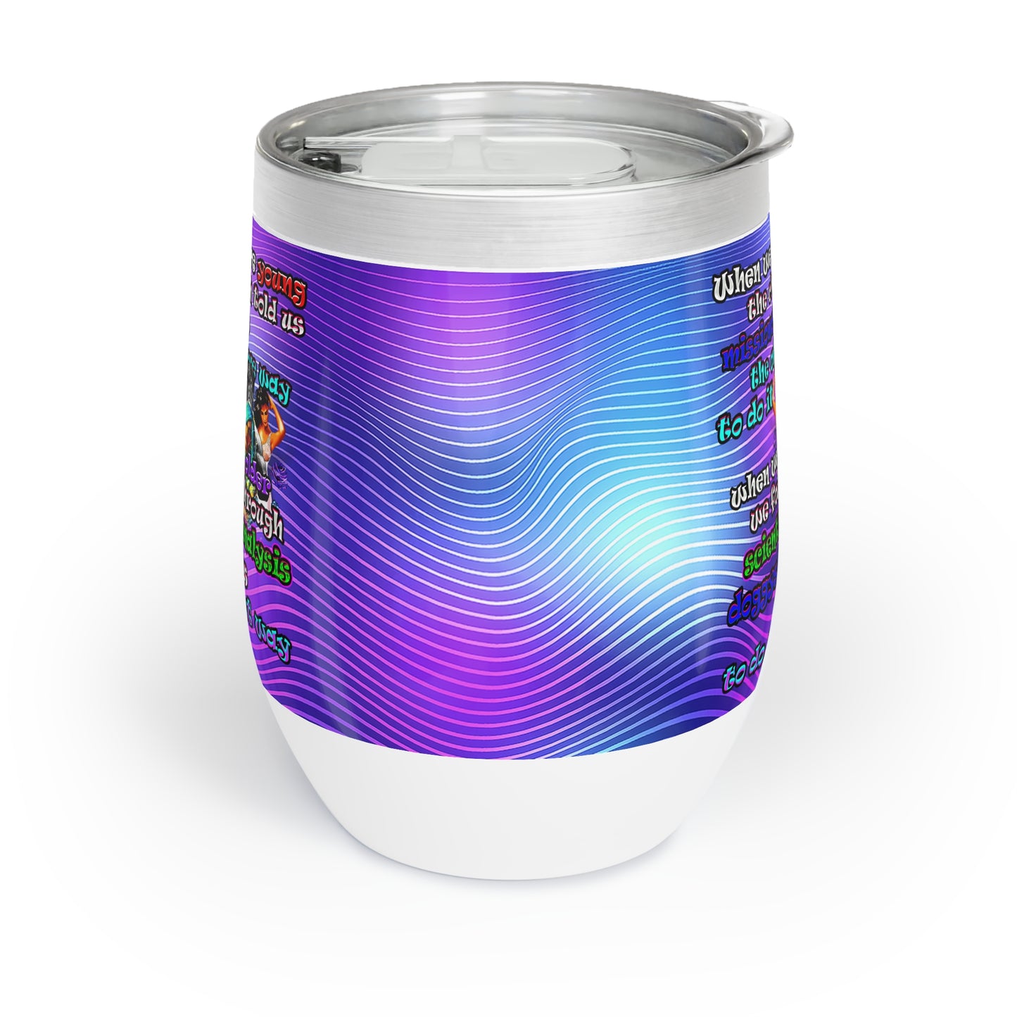 doggystyle - Chill Wine Tumbler (purple wave)
