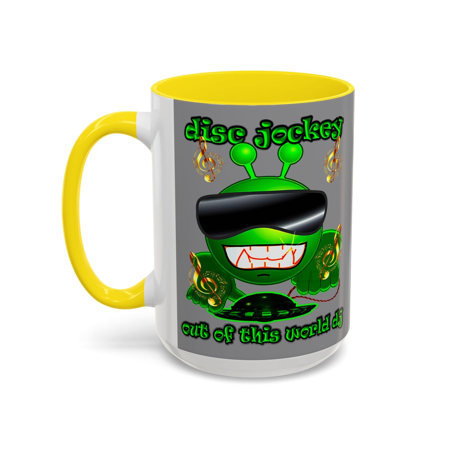 disc jockey - Accent Mug (grey)