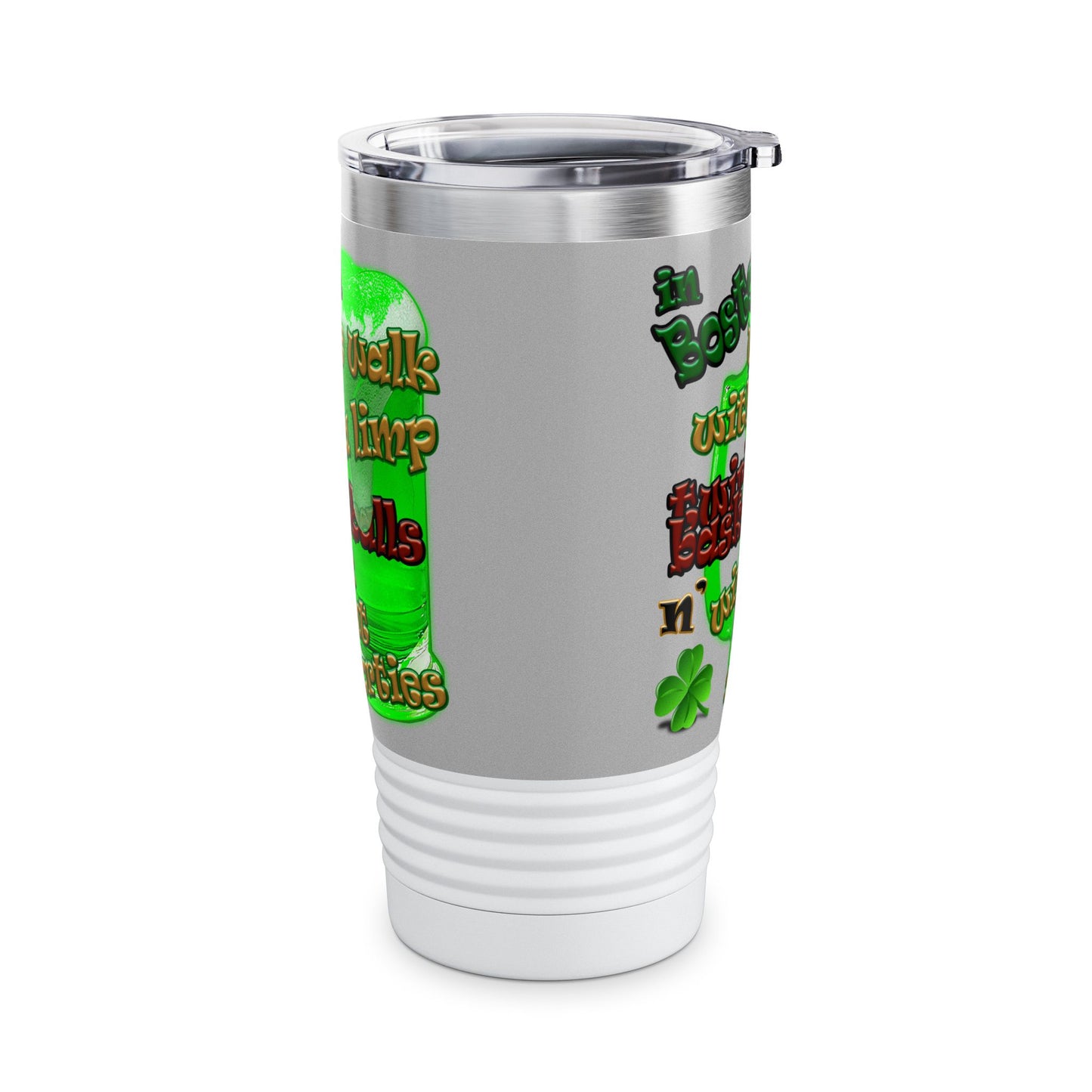 celtics logo - Ringneck Tumbler, 20oz (light grey)